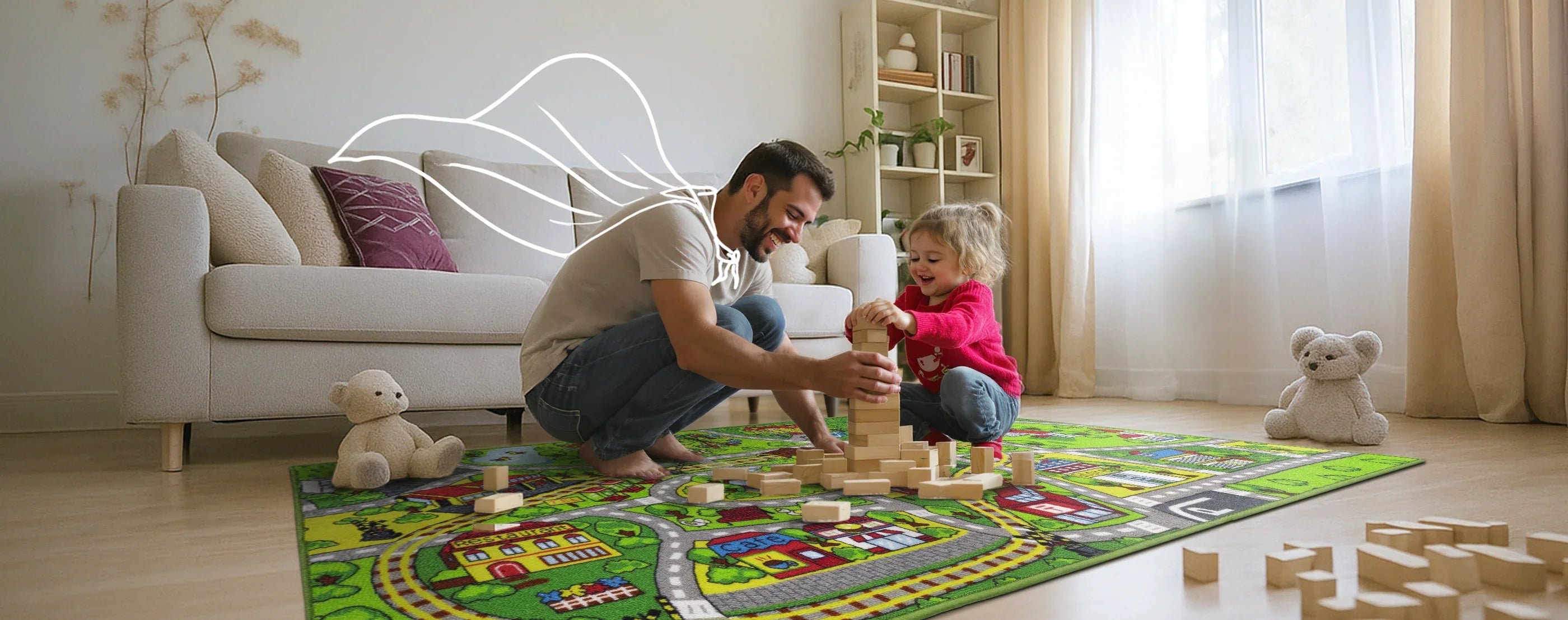 Transportation Themes in Children's Carpet Design