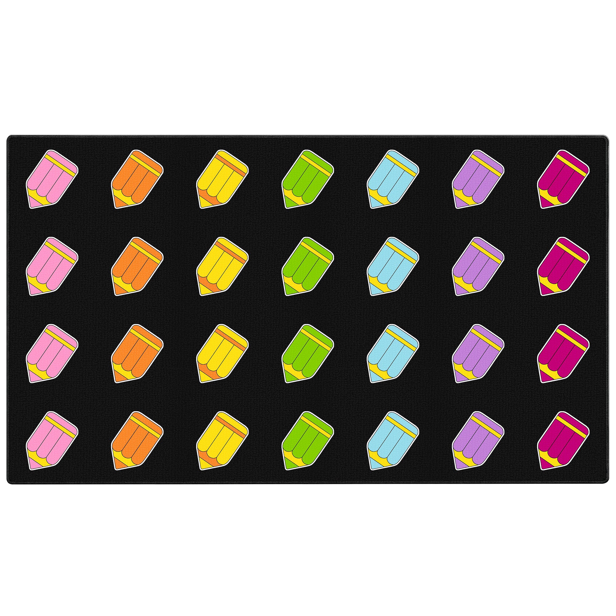 Colorful Pencil Classroom Rug