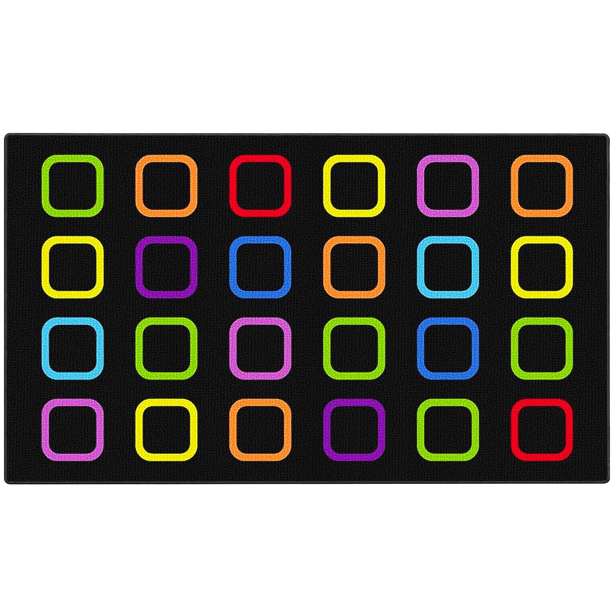 Colorful Squares Classroom Seating Rug