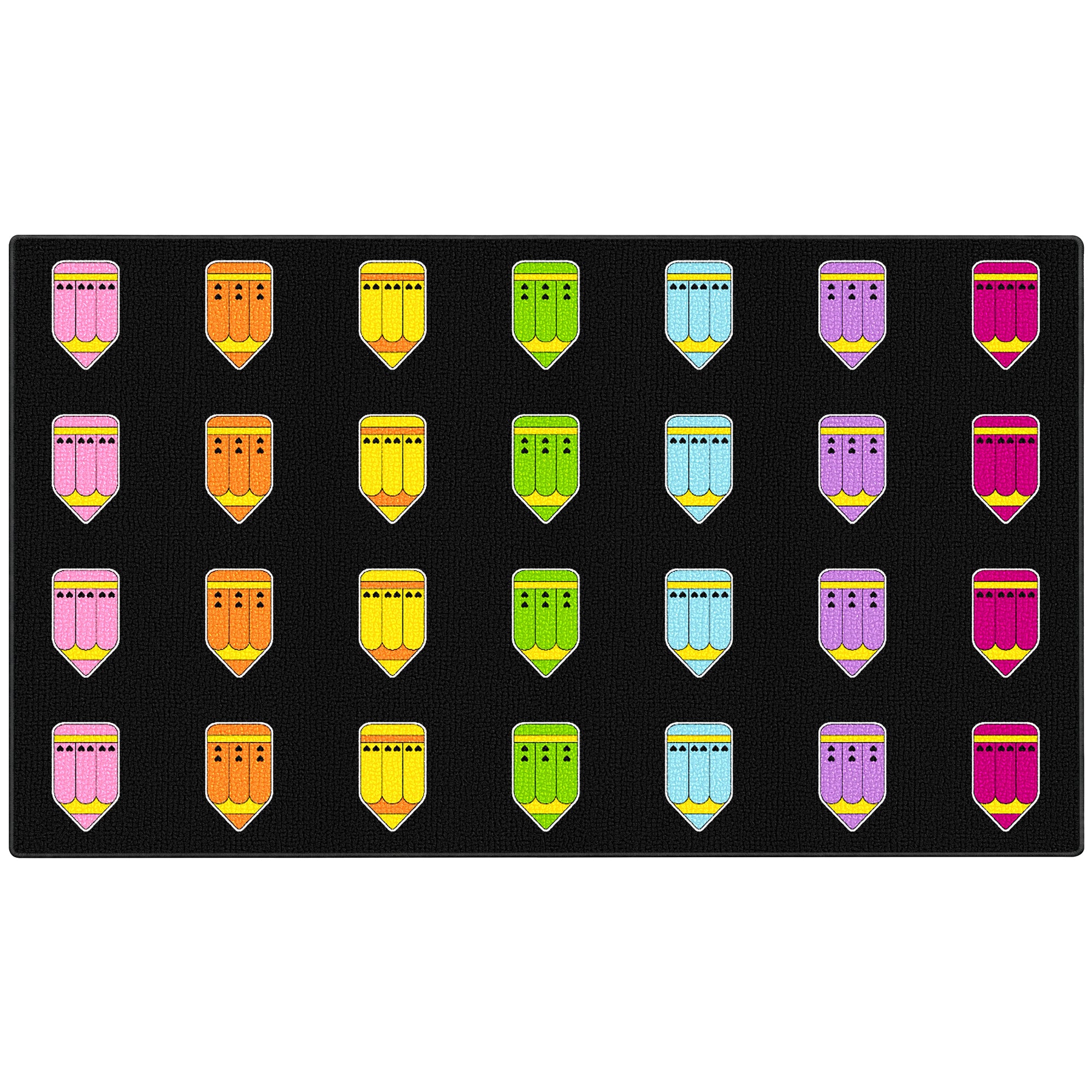Vertical Pencil Classroom Rug