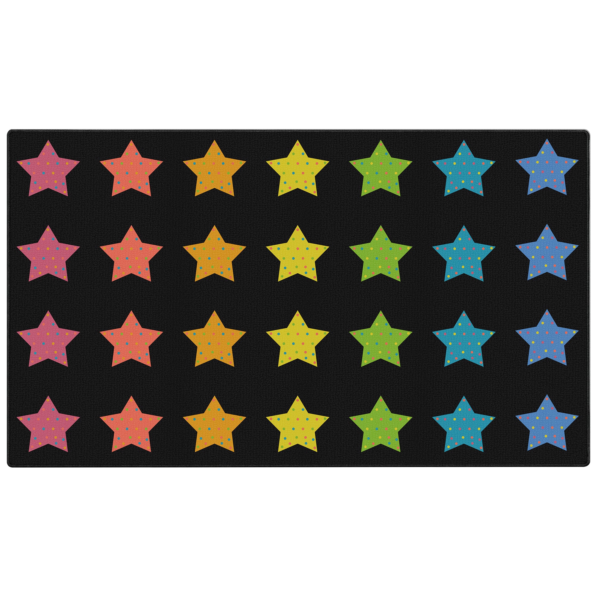 Colorful Star Classroom Rug