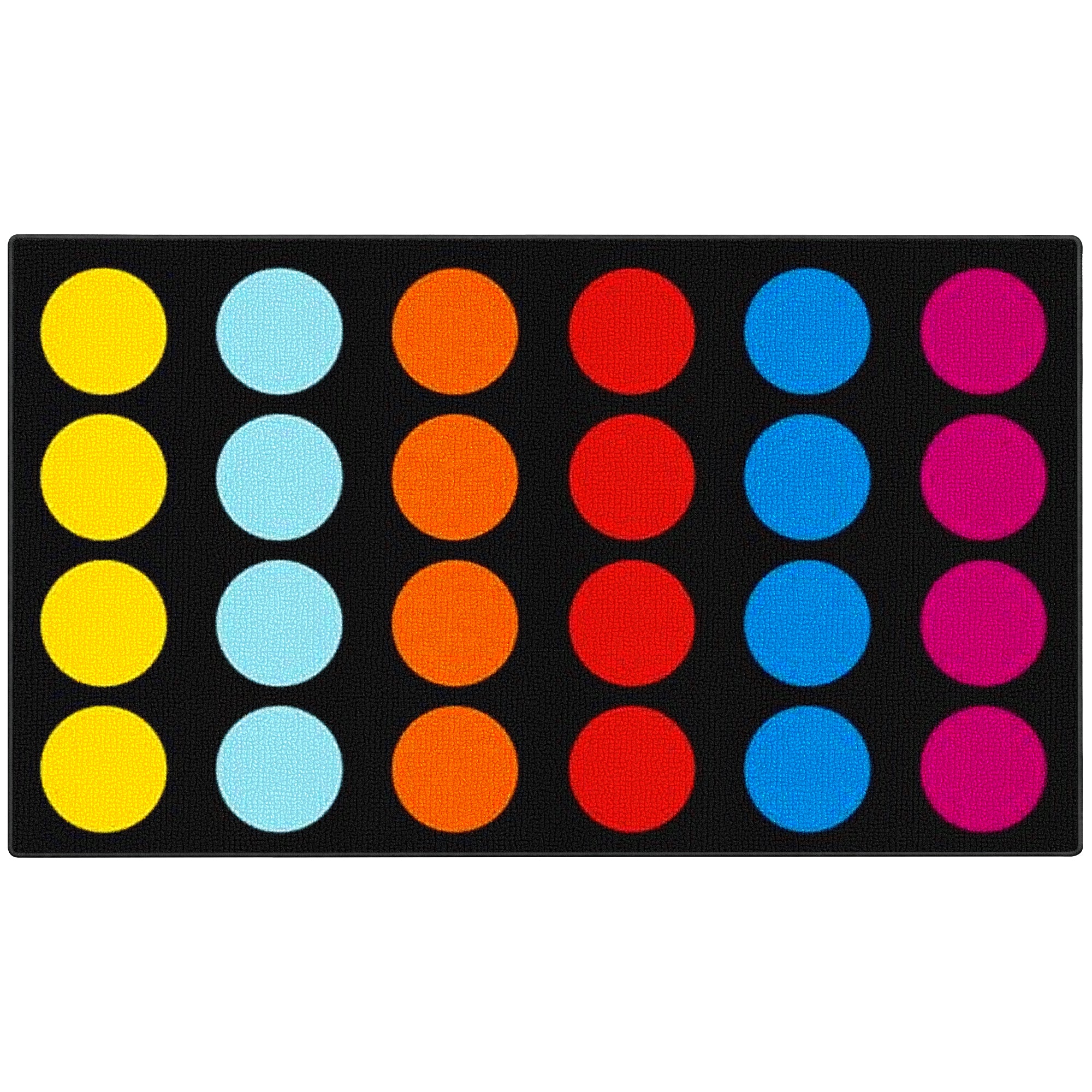 Multi-Color Circles Classroom Seating Rug