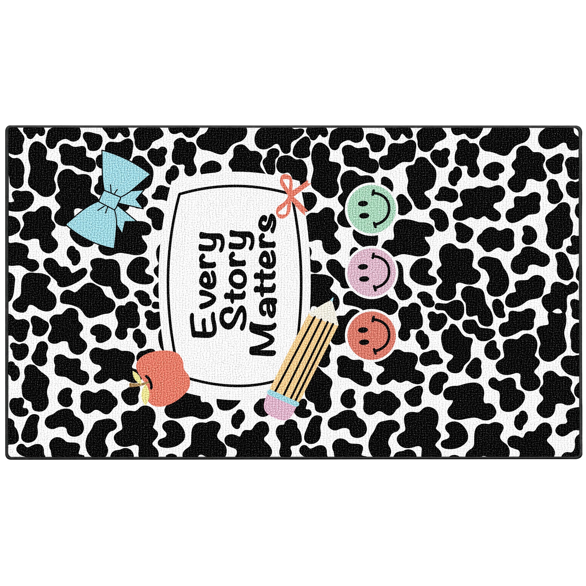 Cow Print Reading Classroom Rug