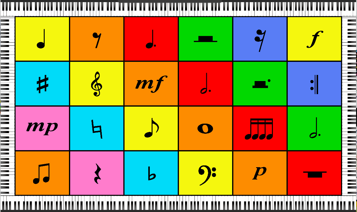 Music Notes Classroom Seating Rug