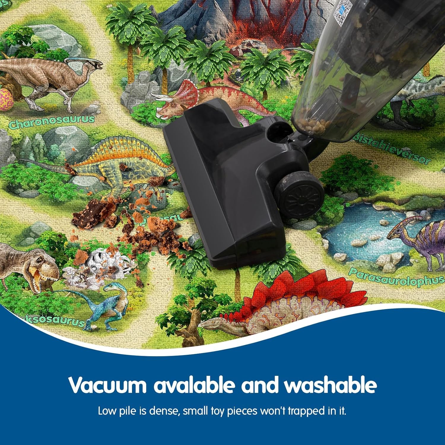 3D Dinosaur World Adventure Map Kids Rug