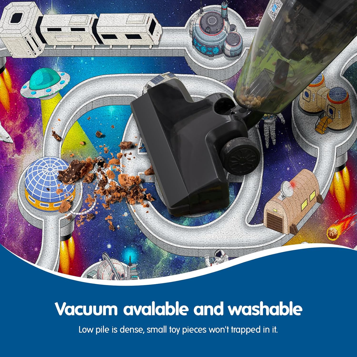 Space Station Astronaut Kids Play Rug