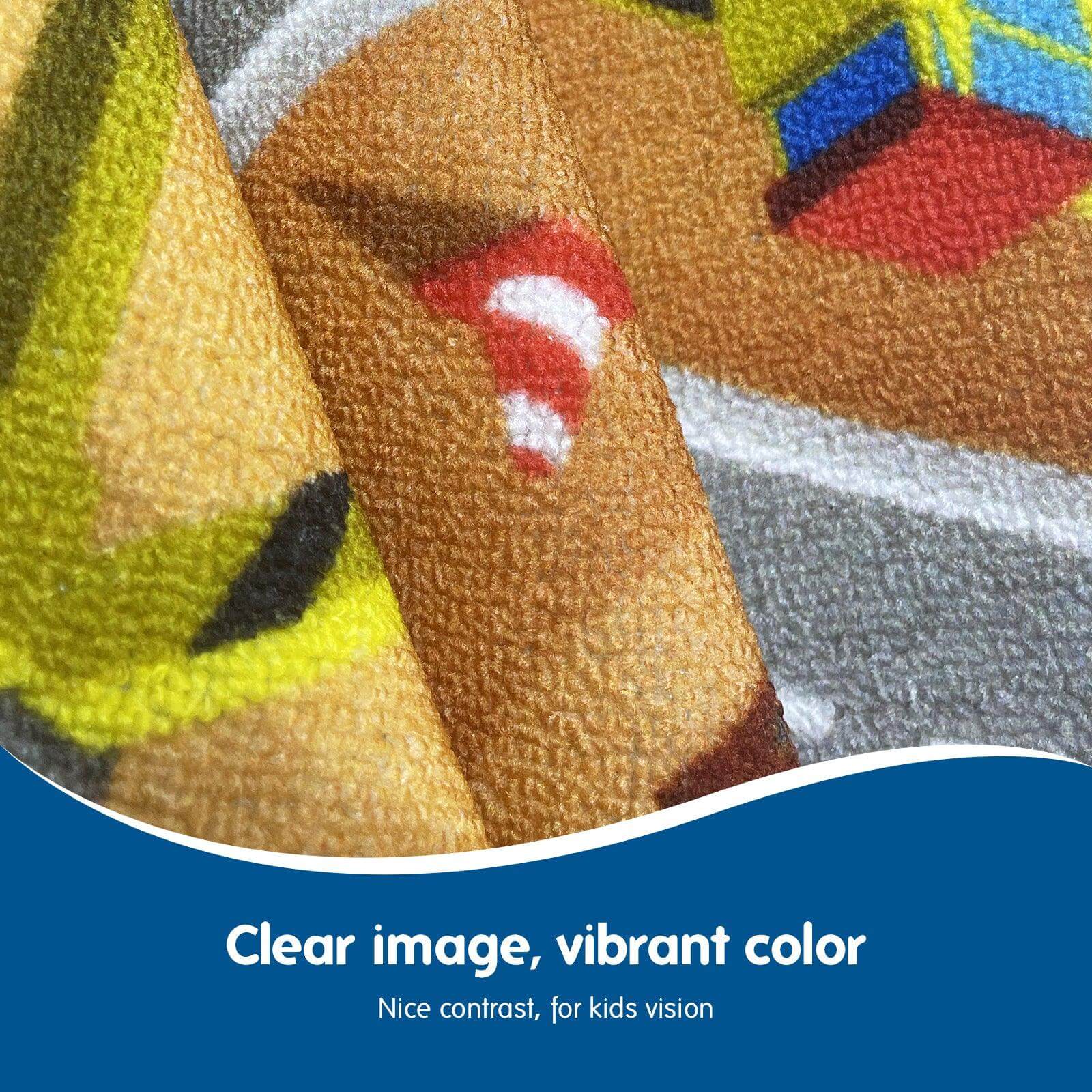 Construction Rug Play Mat 39X59,Non-Slip Kids Rug Construction Trucks Play Carpets for Cars Daycare Nursery Preschool Playroom Play Rug 03