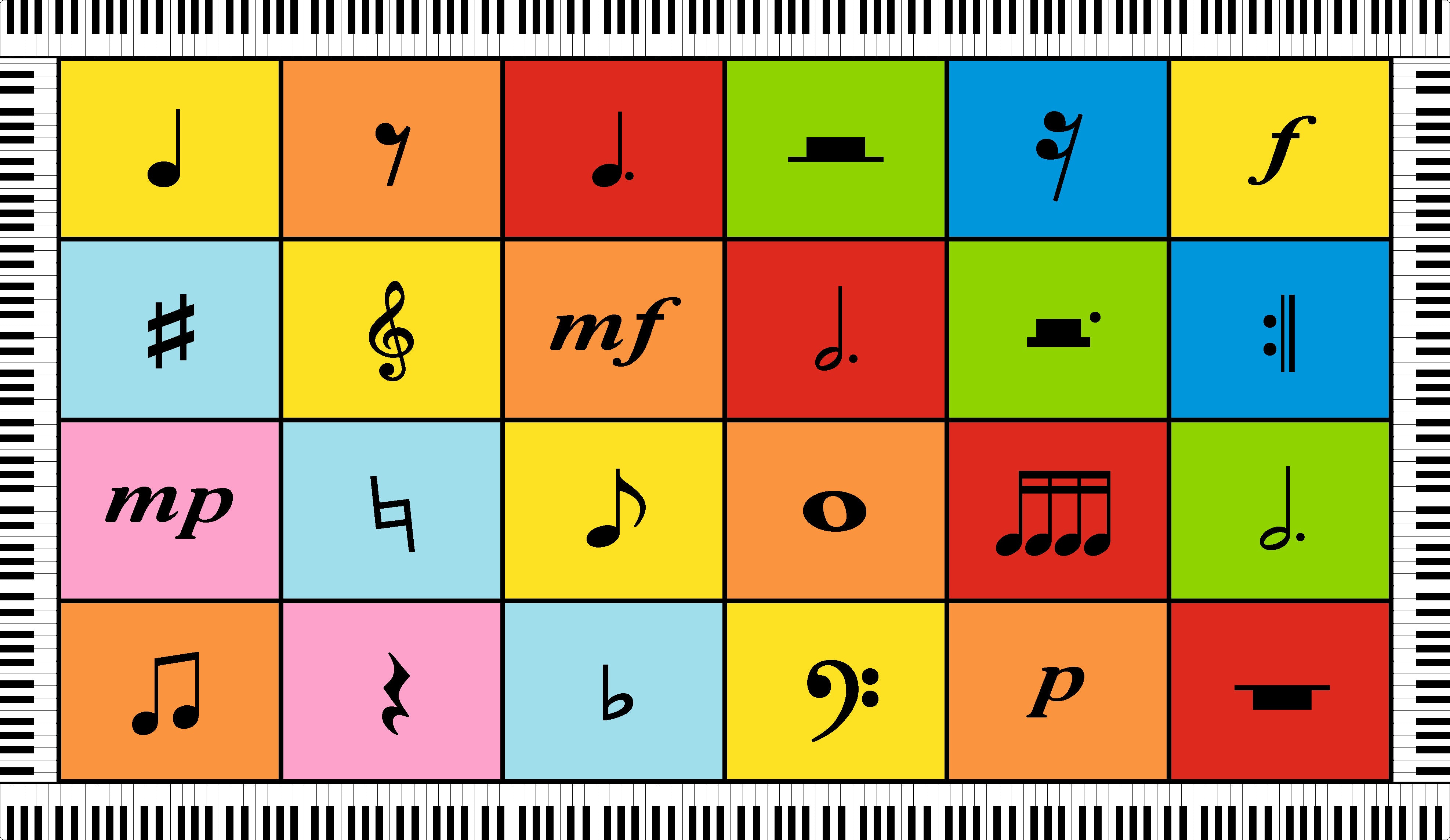 Music Notes Classroom Seating Rug