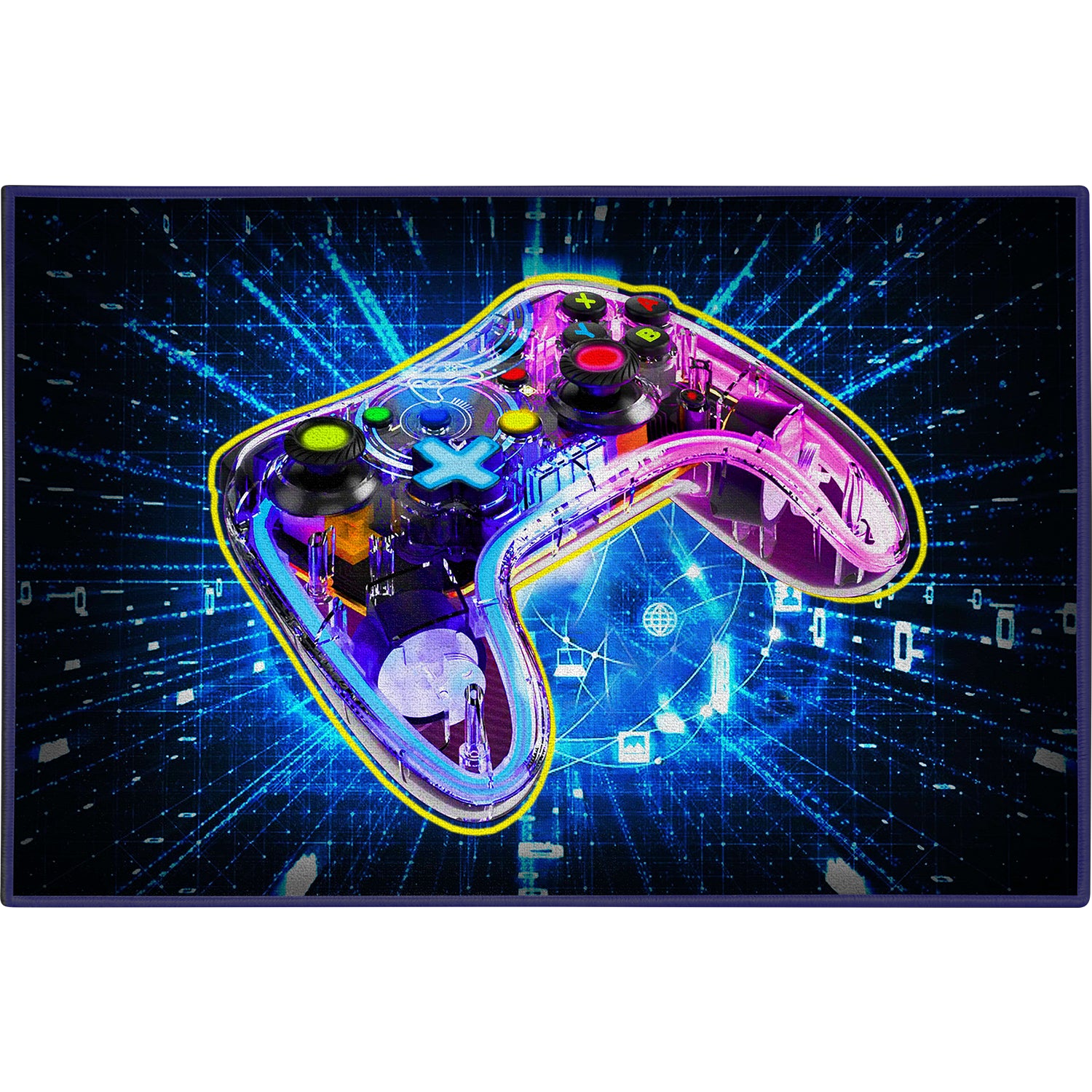 3D Game Controller Decor Rug By Booooom Jackson