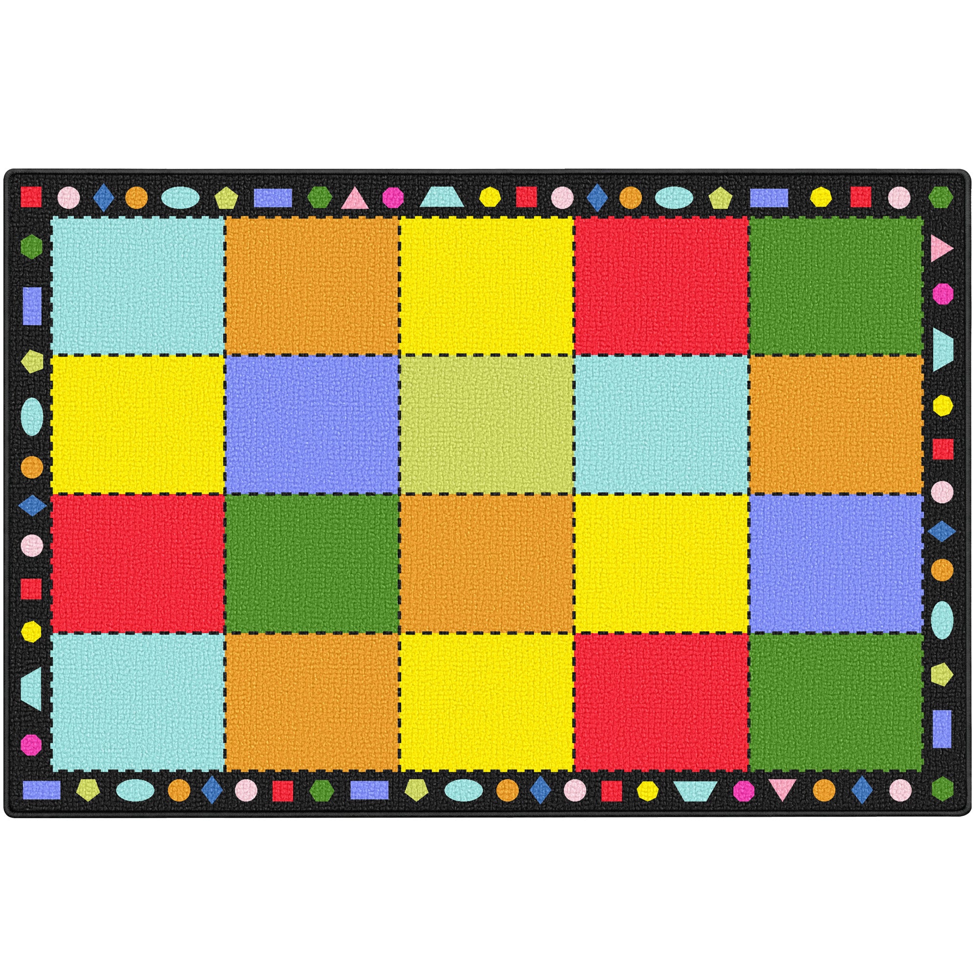 20-Seat Color Block Classroom Rug