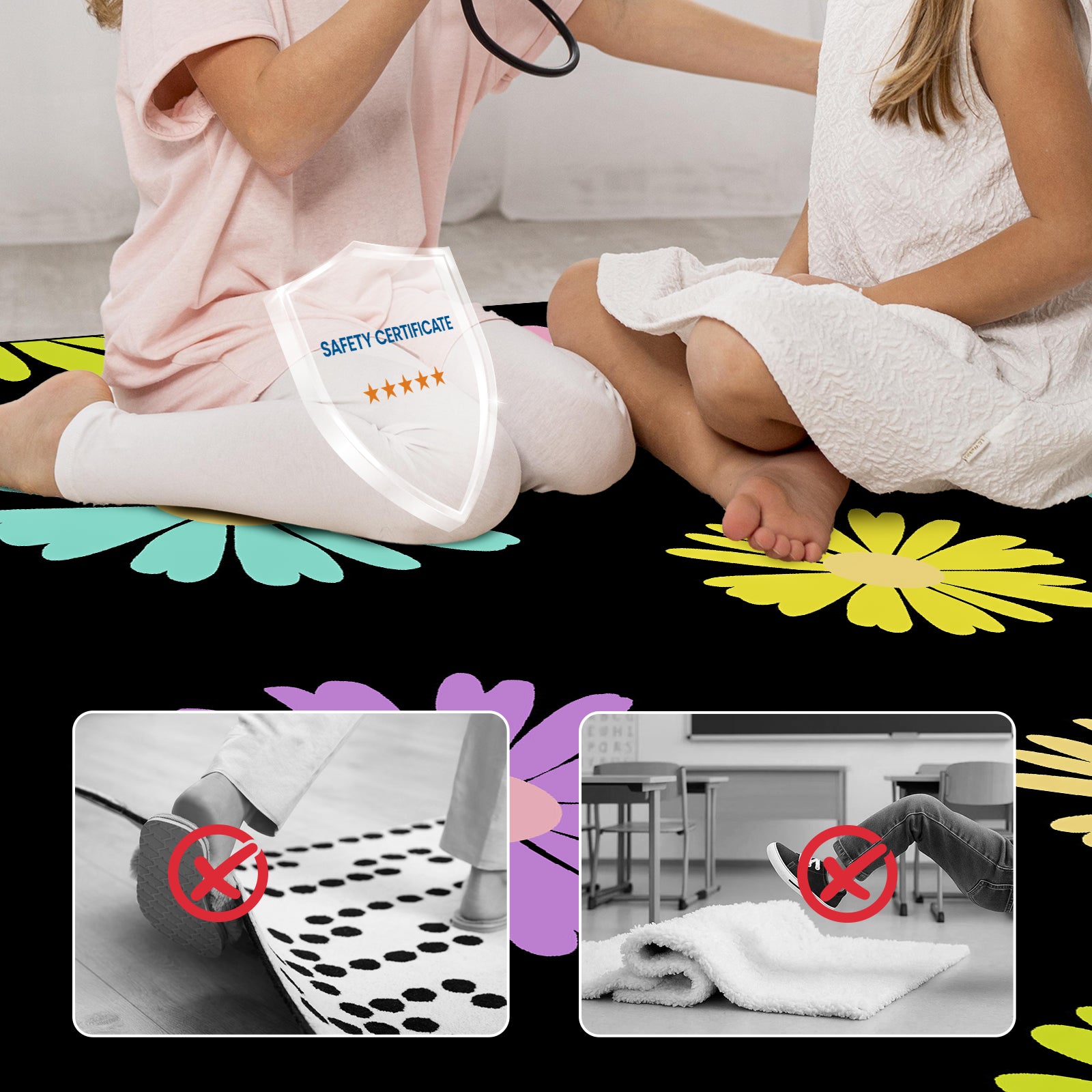 Classroom Rug Fade-Resistant Girl Style