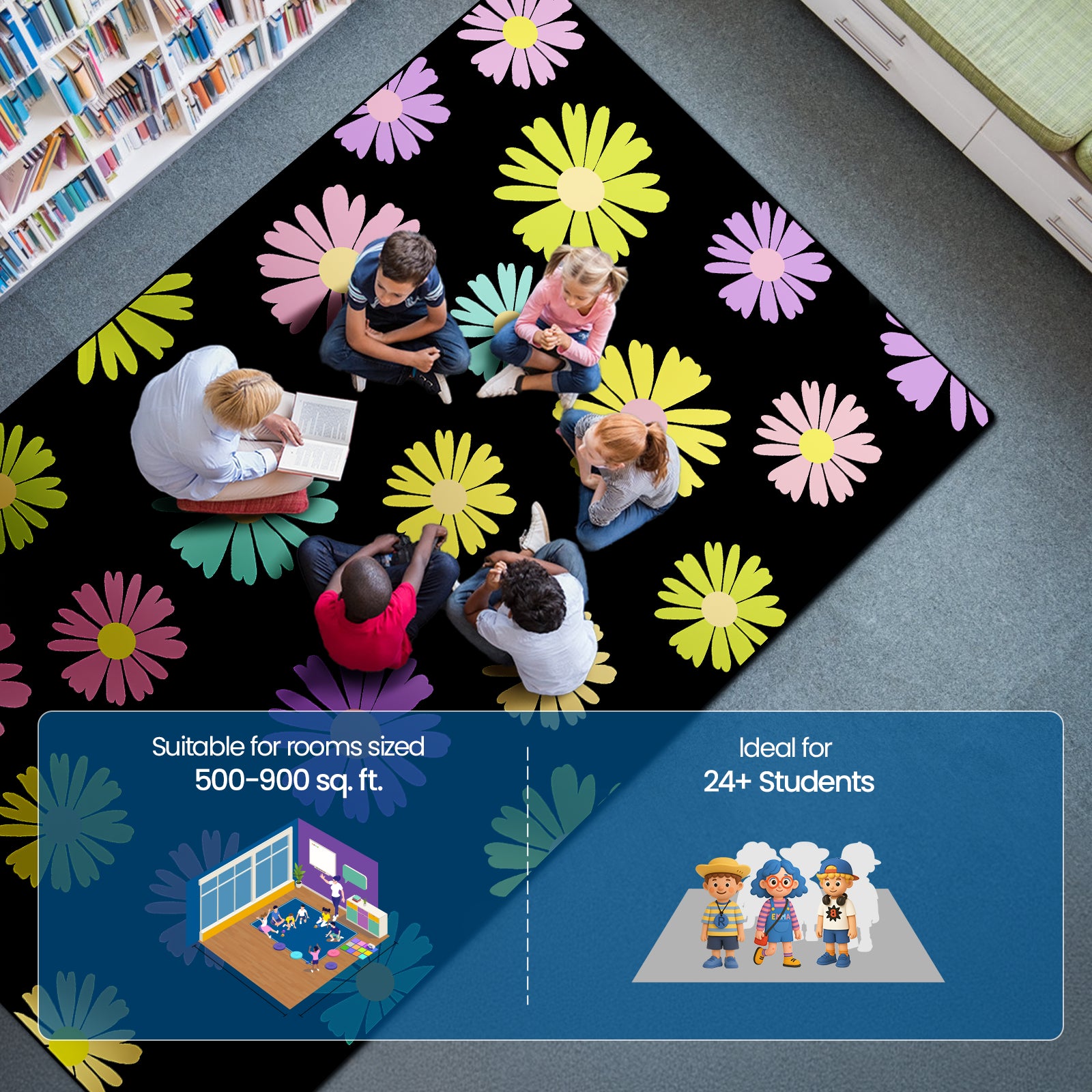 Classroom Rug Fade-Resistant Girl Style