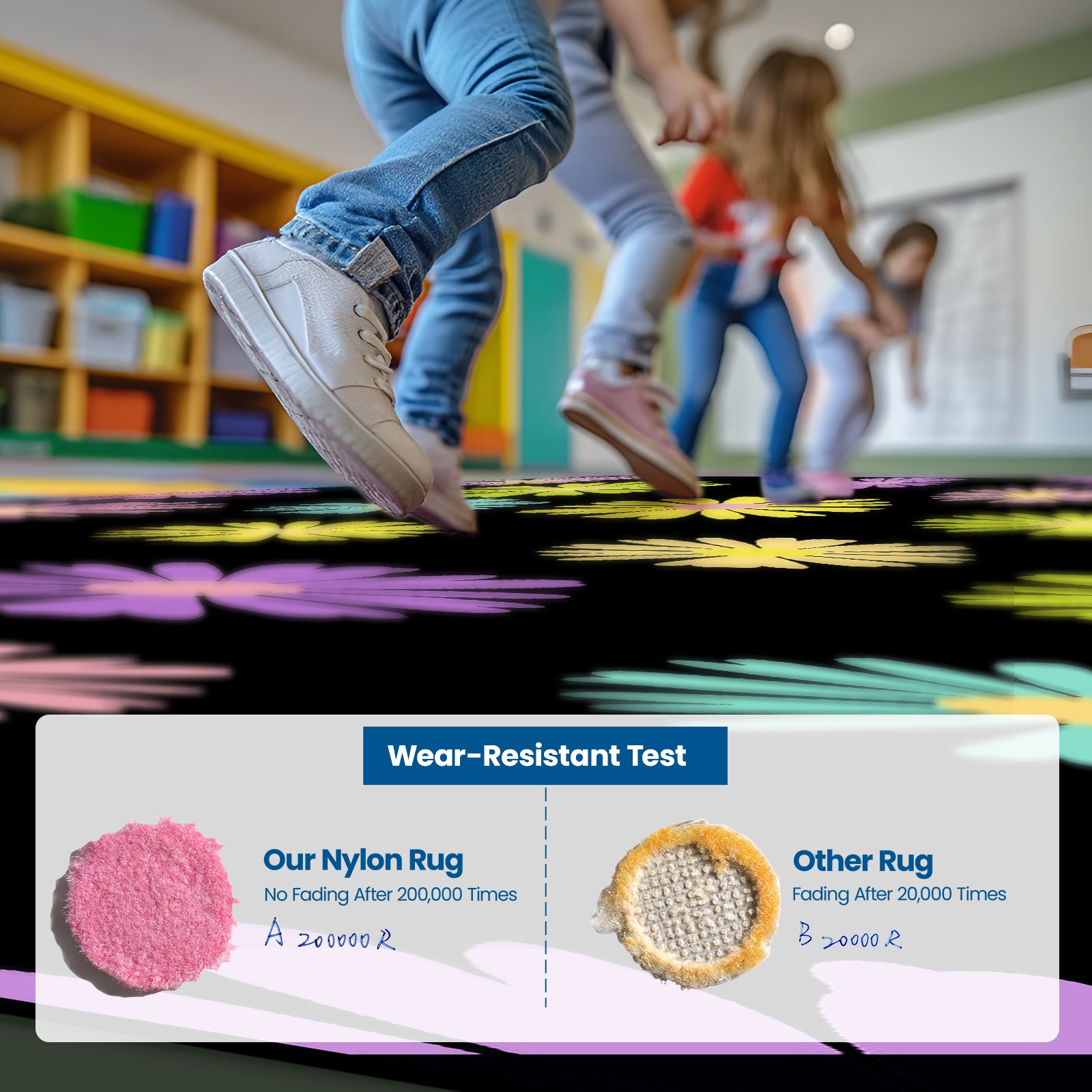 Classroom Rug Fade-Resistant Girl Style