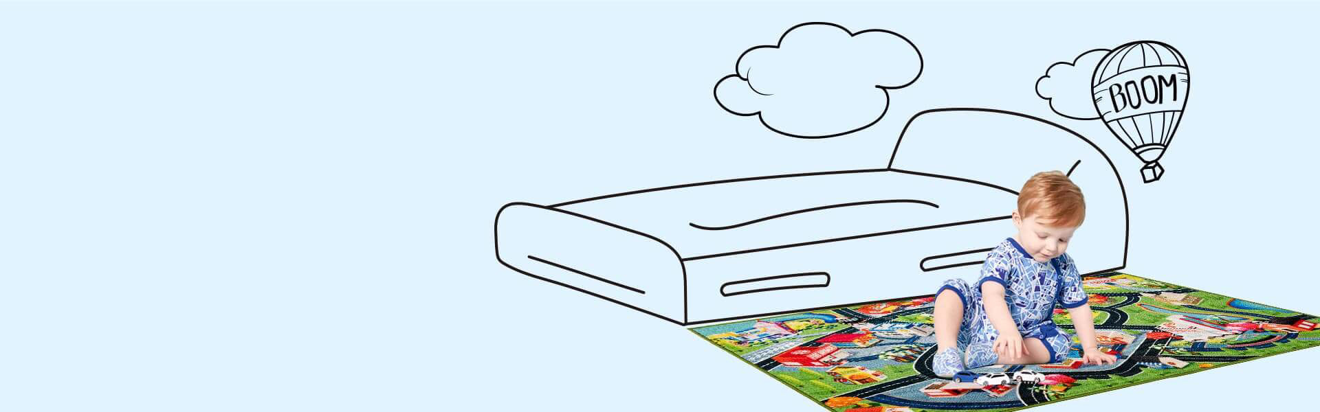 Soft kids rugs with alphabet patterns