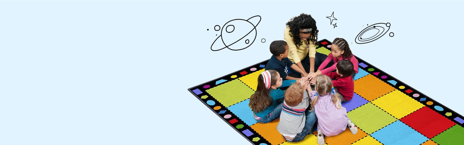 Classroom rugs with fun patterns