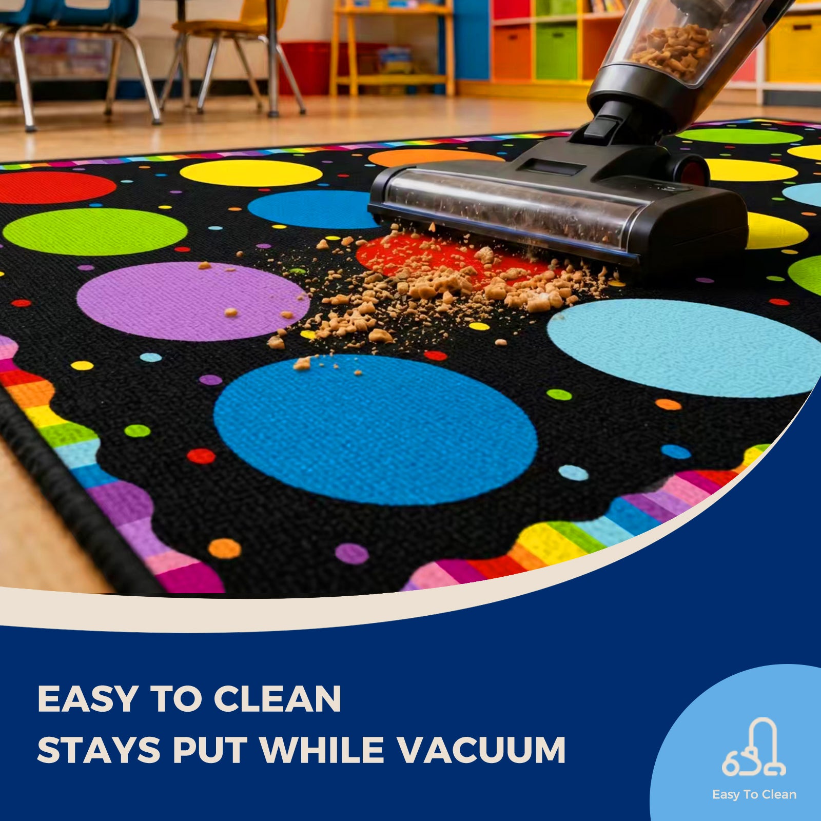 20-Seat Confetti Dot Classroom Rug