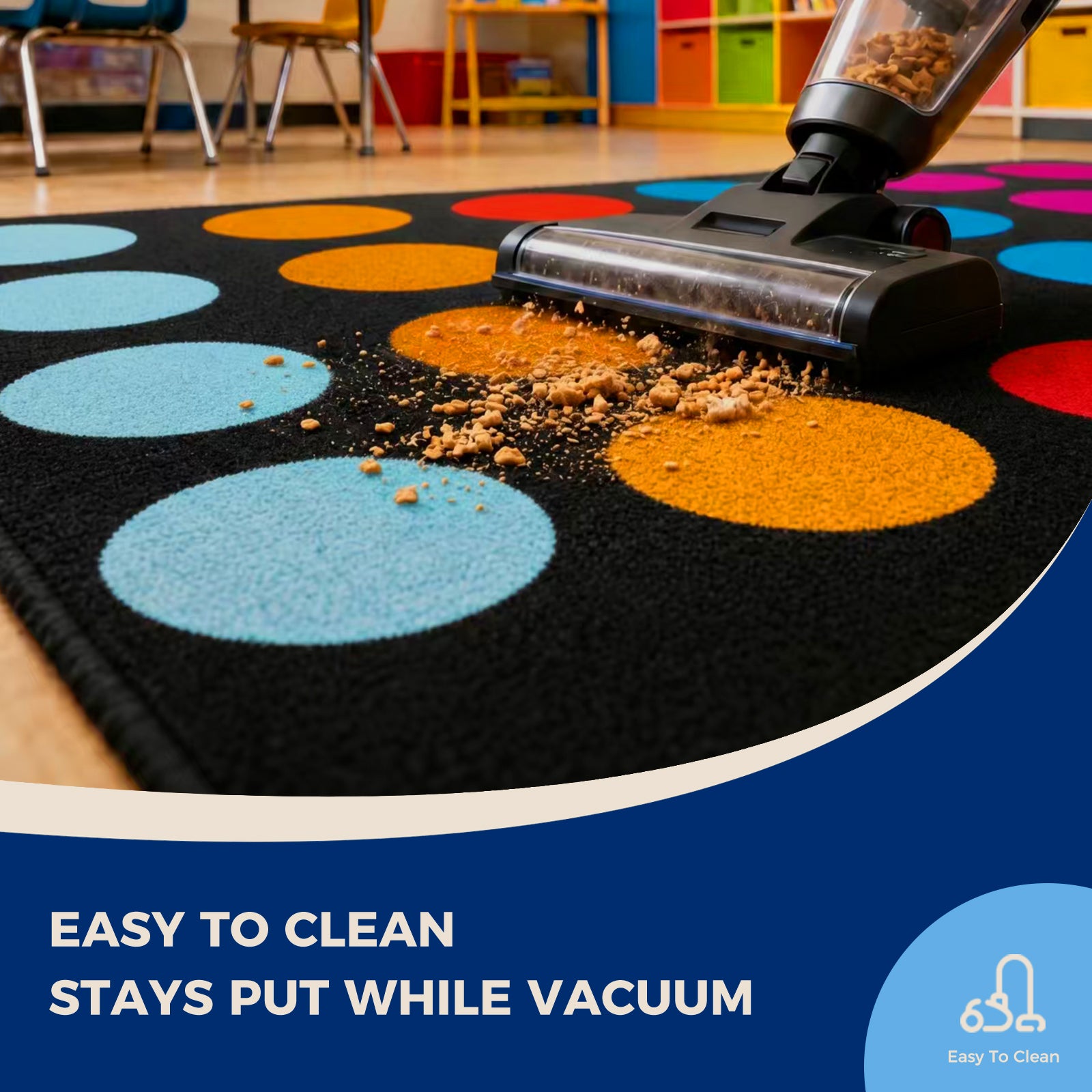 20-Spot Color Circle Classroom Rug