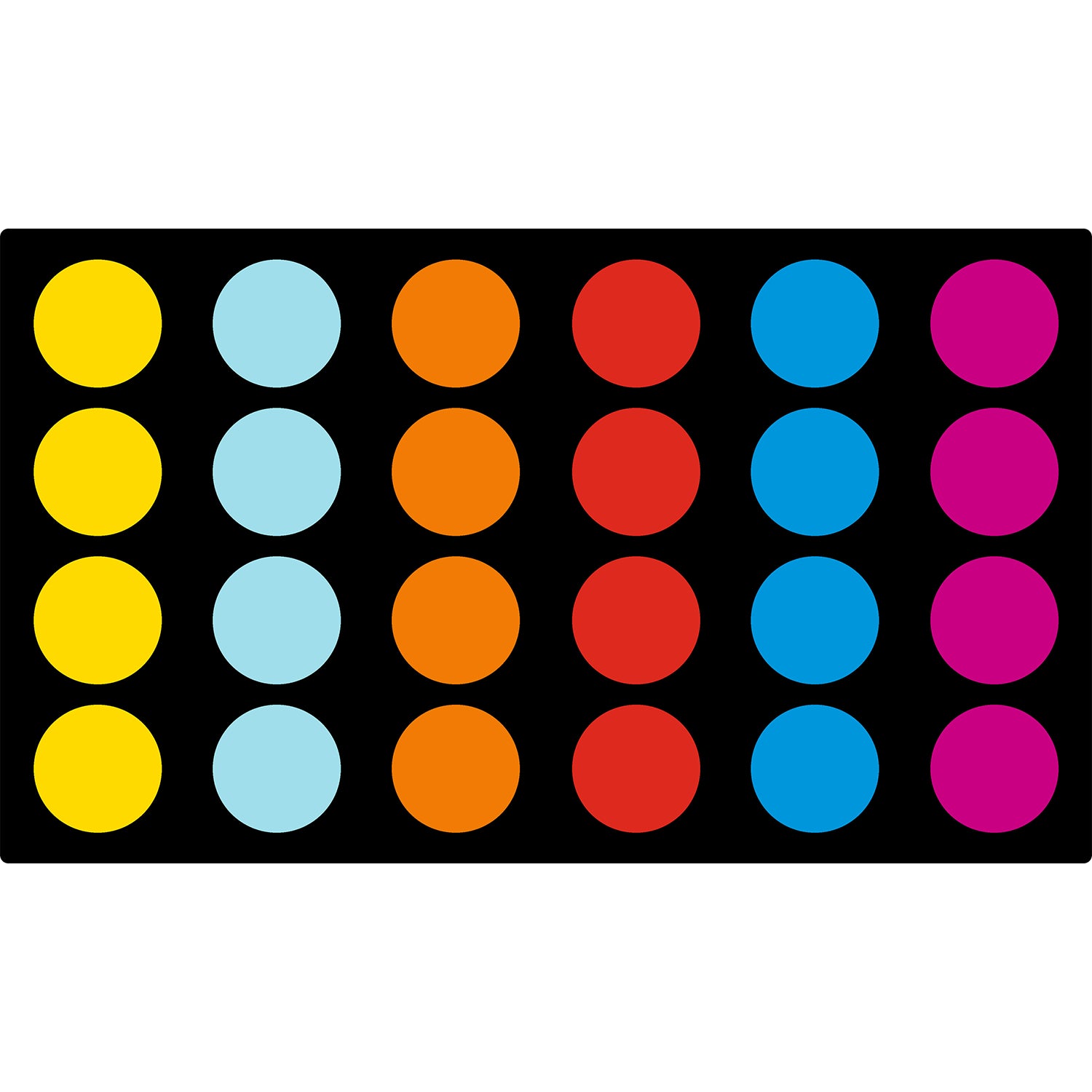 Classroom Rug Stain Resistance Multi-Color Circle Pattern