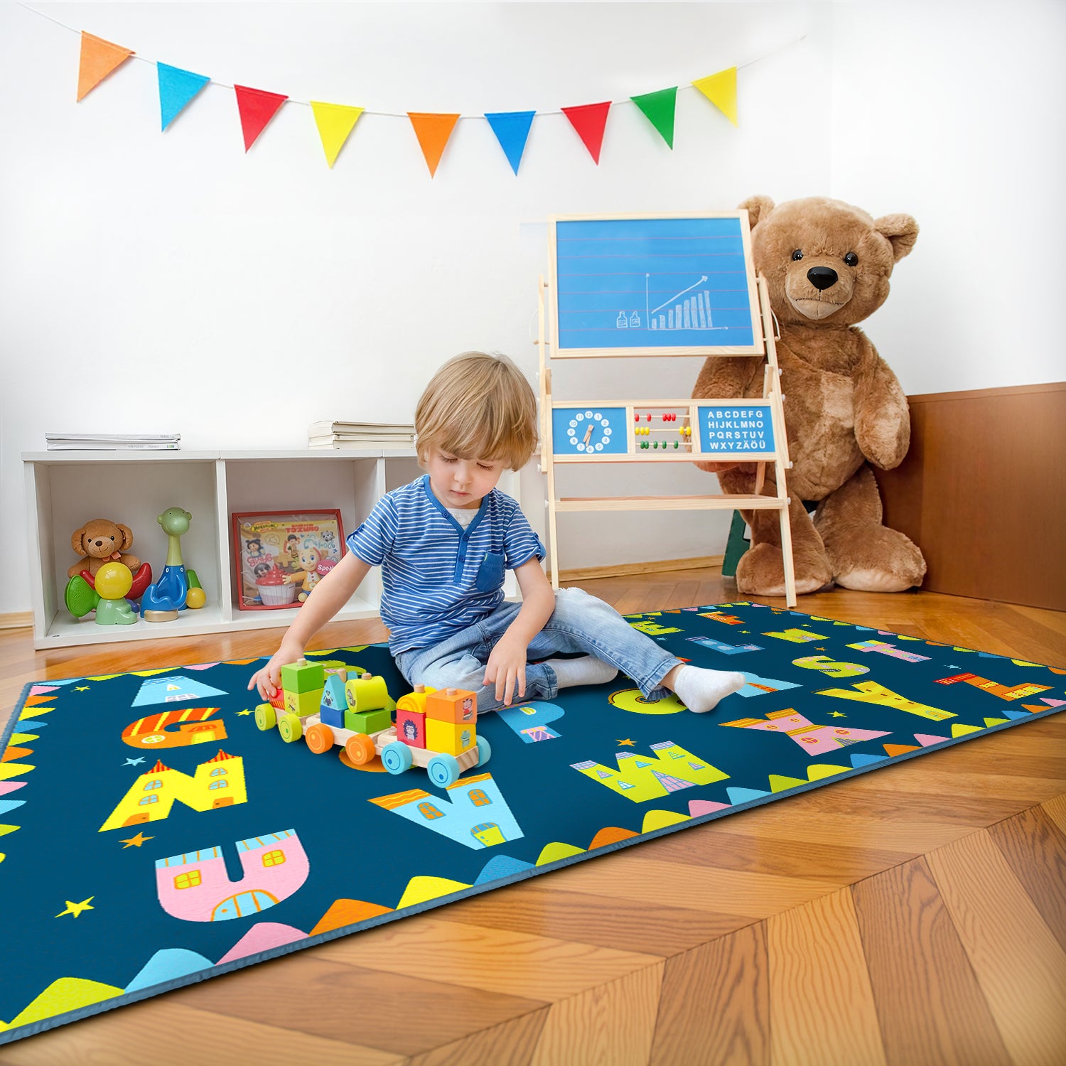 ABC Educational Cartoon Kids Area Rug By Booooom Jackson