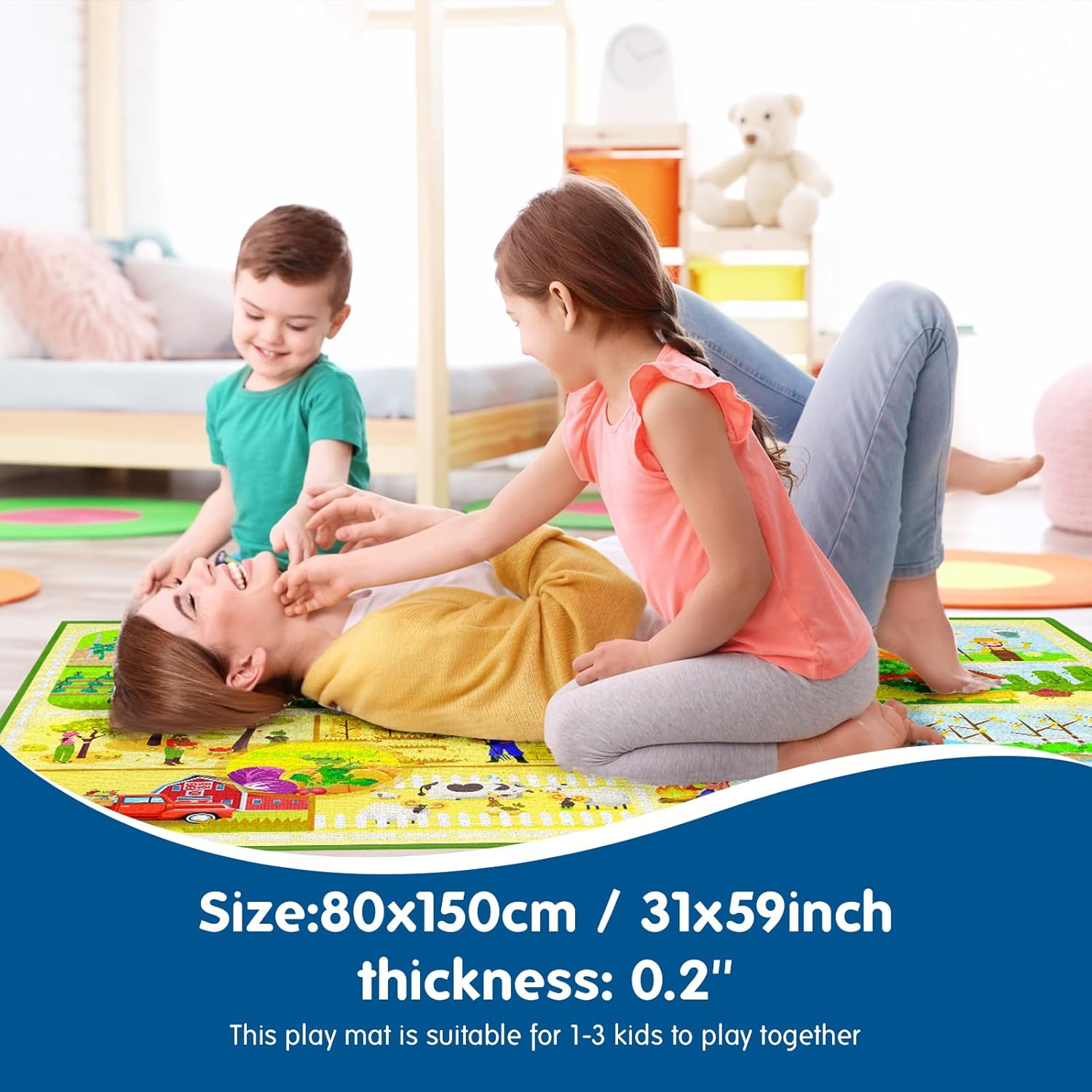 Farm Seasons Series Educational Kids Play Mat