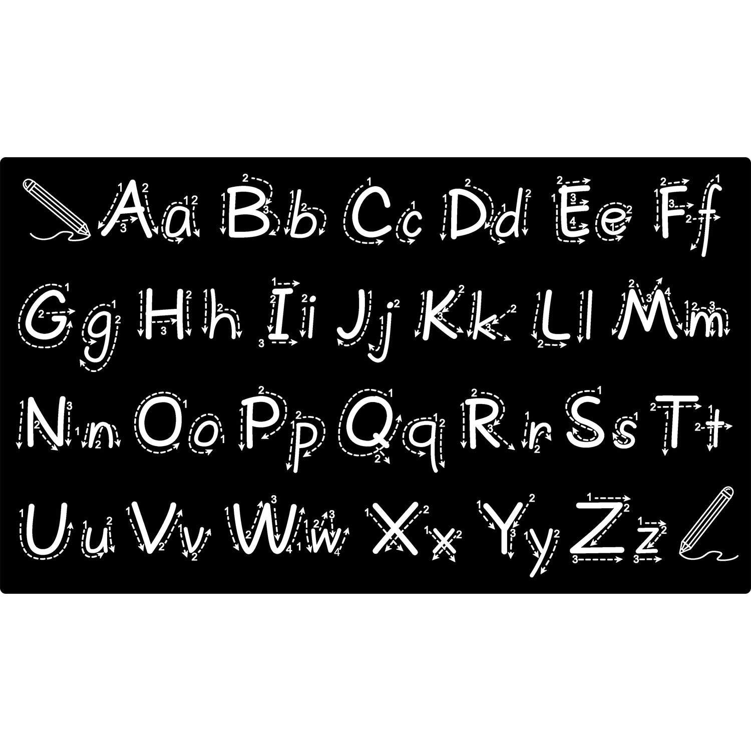 Classroom Rug Stain Resistance Black Alphabet Spelling By Booooom Jackson
