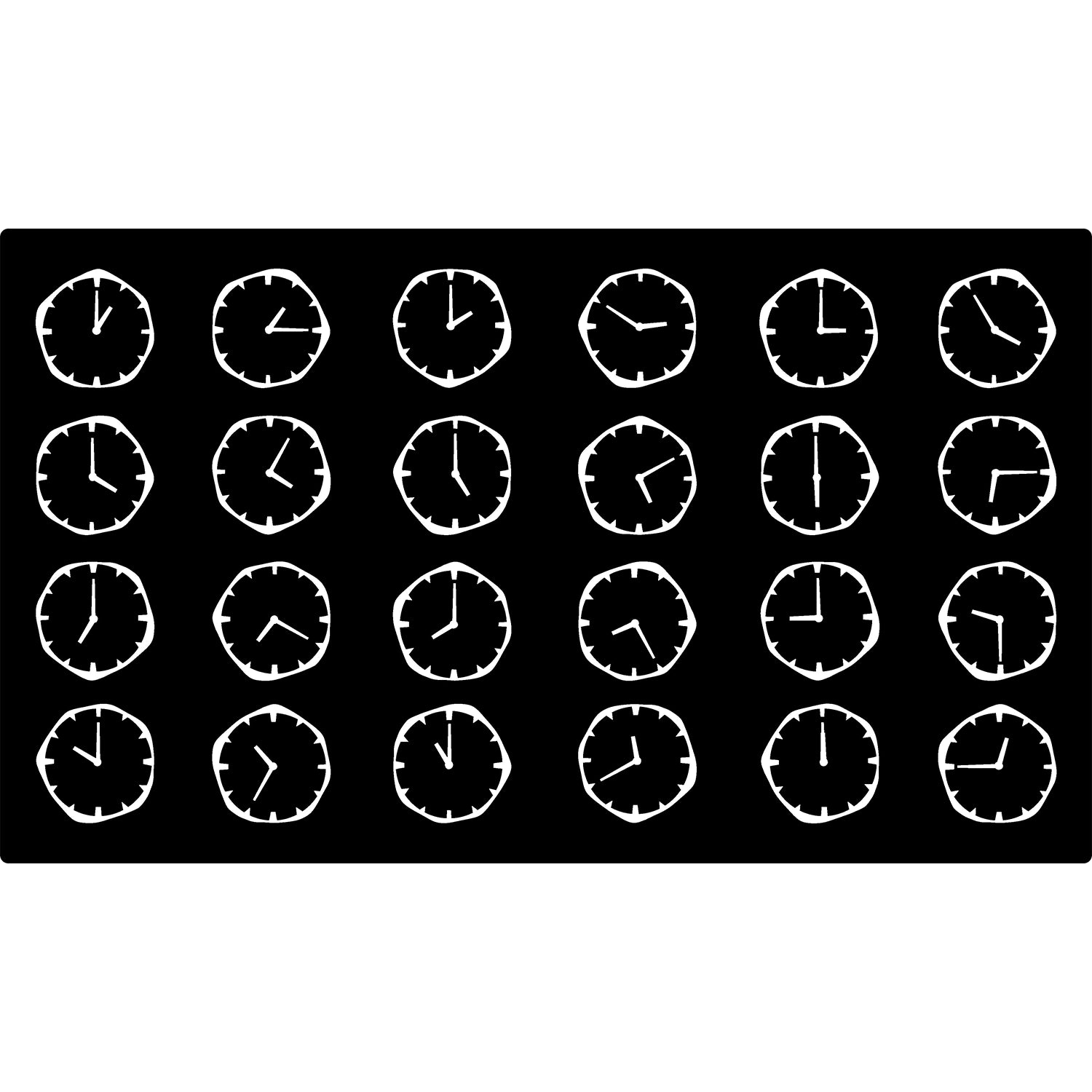 Classroom Rug Stain Resistance Black Clock By Booooom Jackson