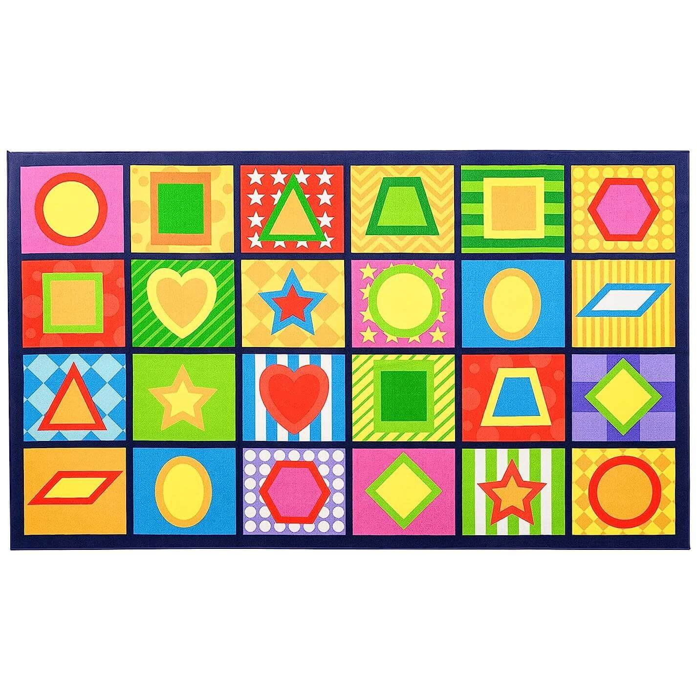 Booooom Jackson Classroom Carpets Kid Rug for Classroom elementary, School Learning Area, Preschool Rugs for Classroom, 13'x 7'5"Learning Seat Area Rug Educational Carpet with Non-Slip Backing-24Seats-new