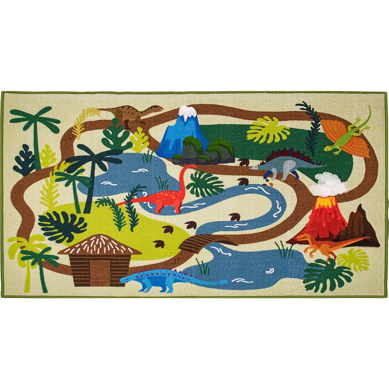 Prehistoric Dinosaur Kids Rug By Booooom Jackson