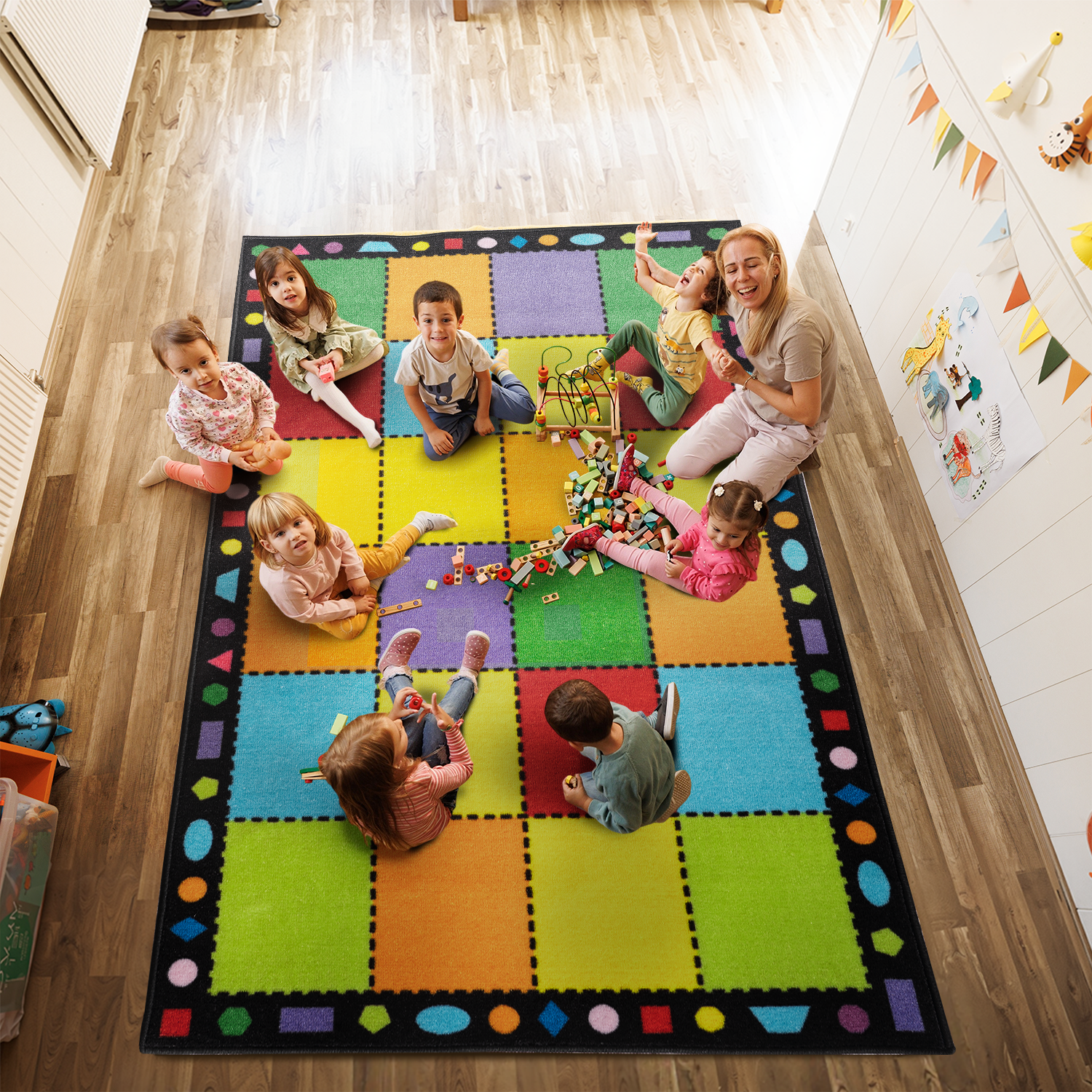 Classroom Rug Multicolor Seating By Booooom Jackson