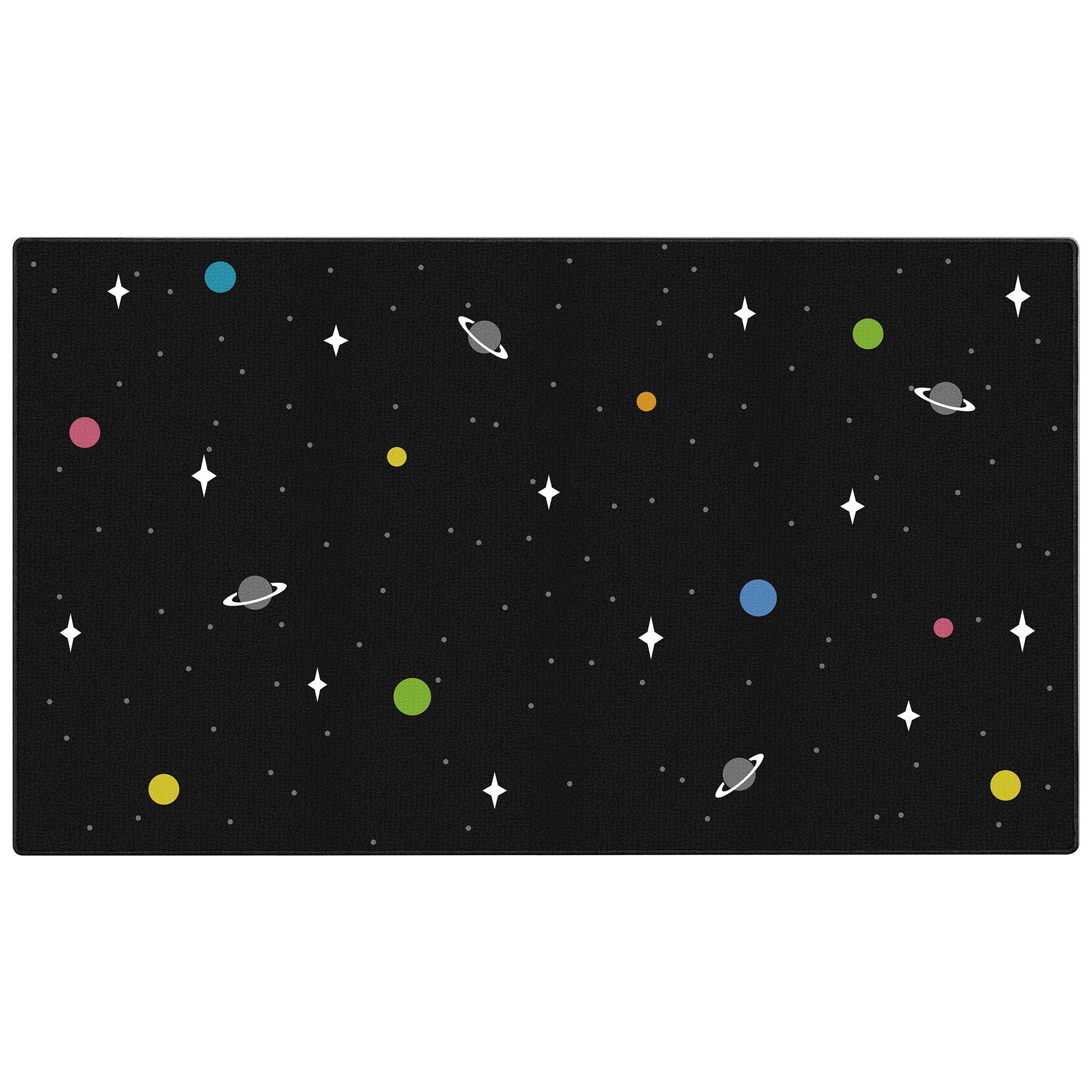 Black Space Classroom Rug
