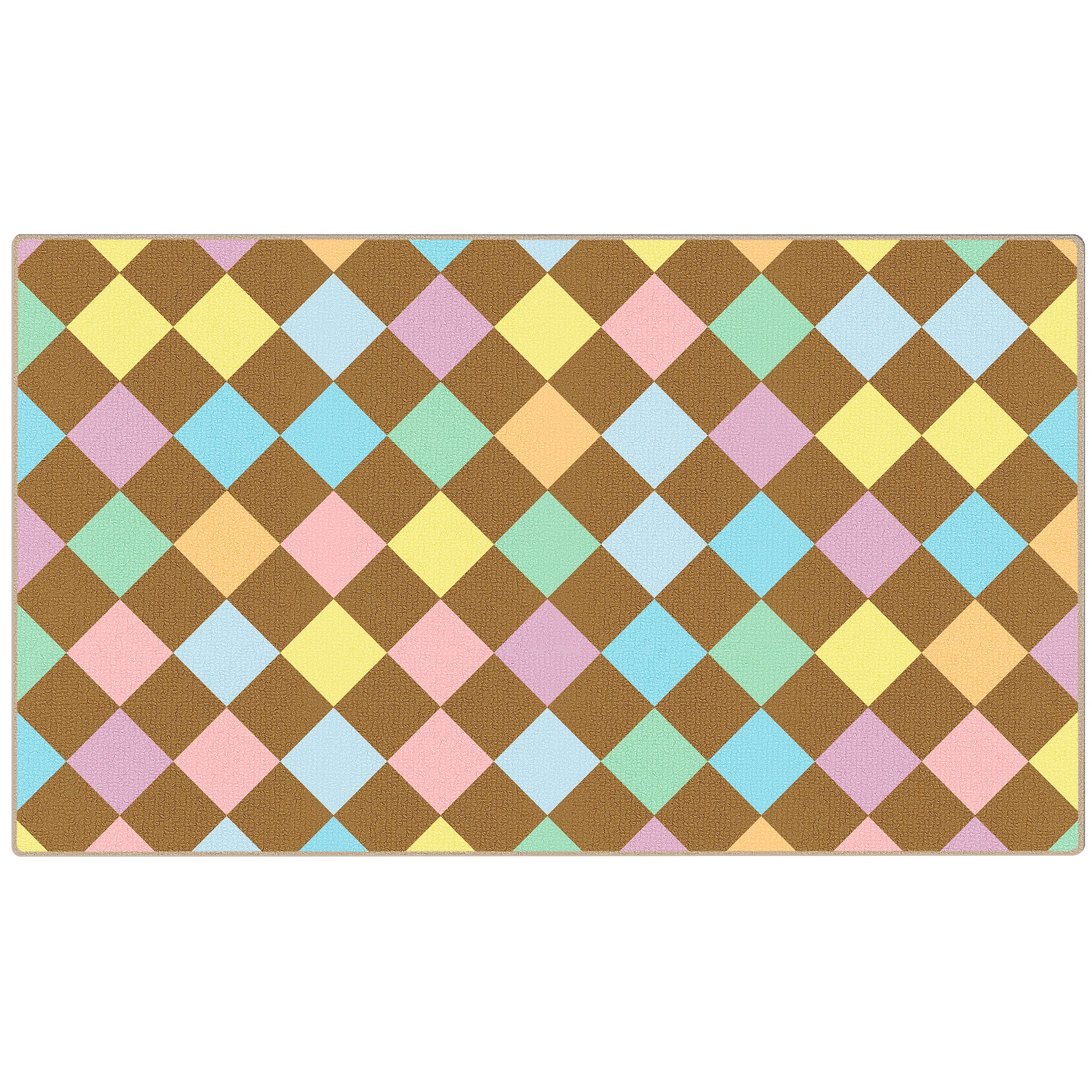 Pastel Argyle Classroom Rug
