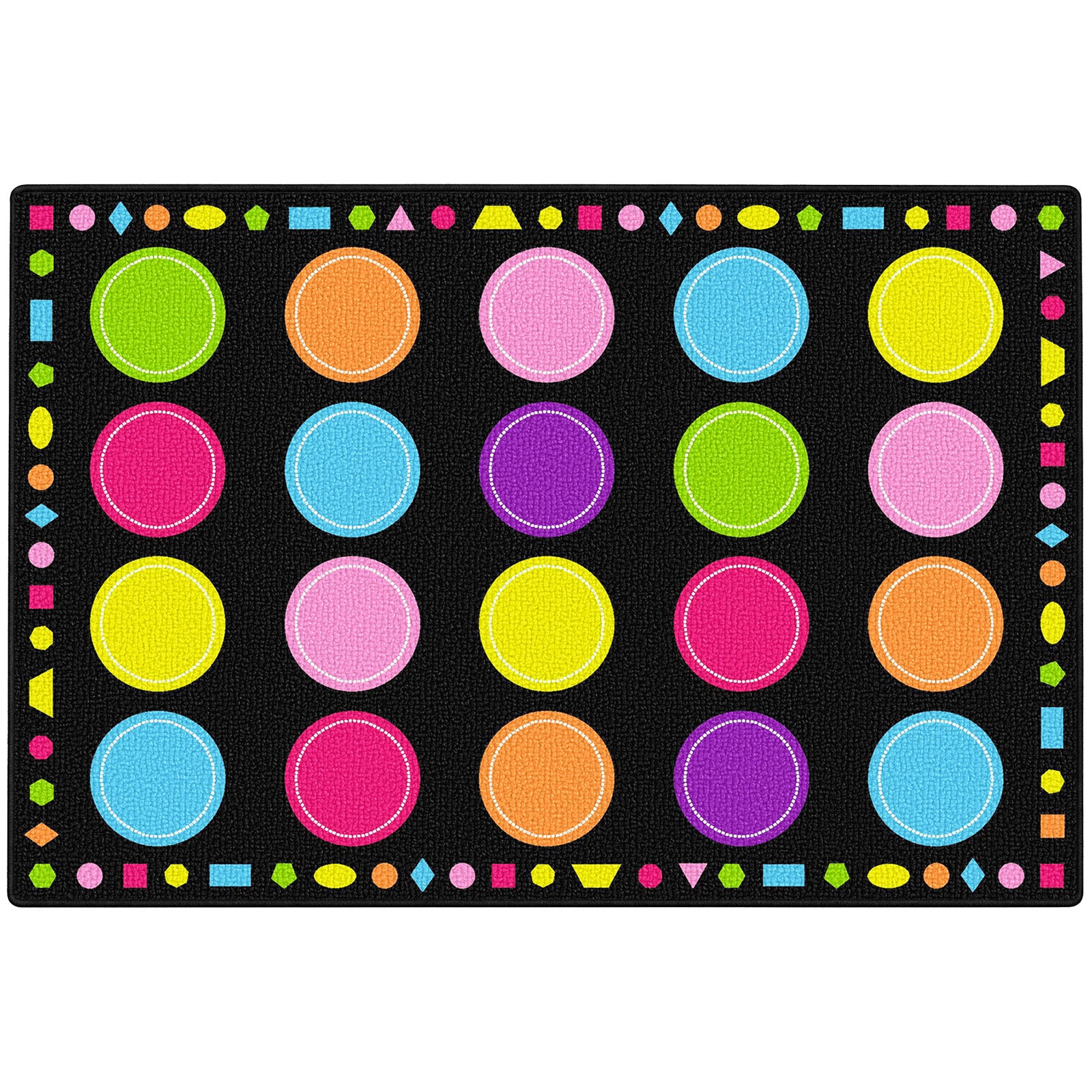 20-Seat Macaron Dot Classroom Rug