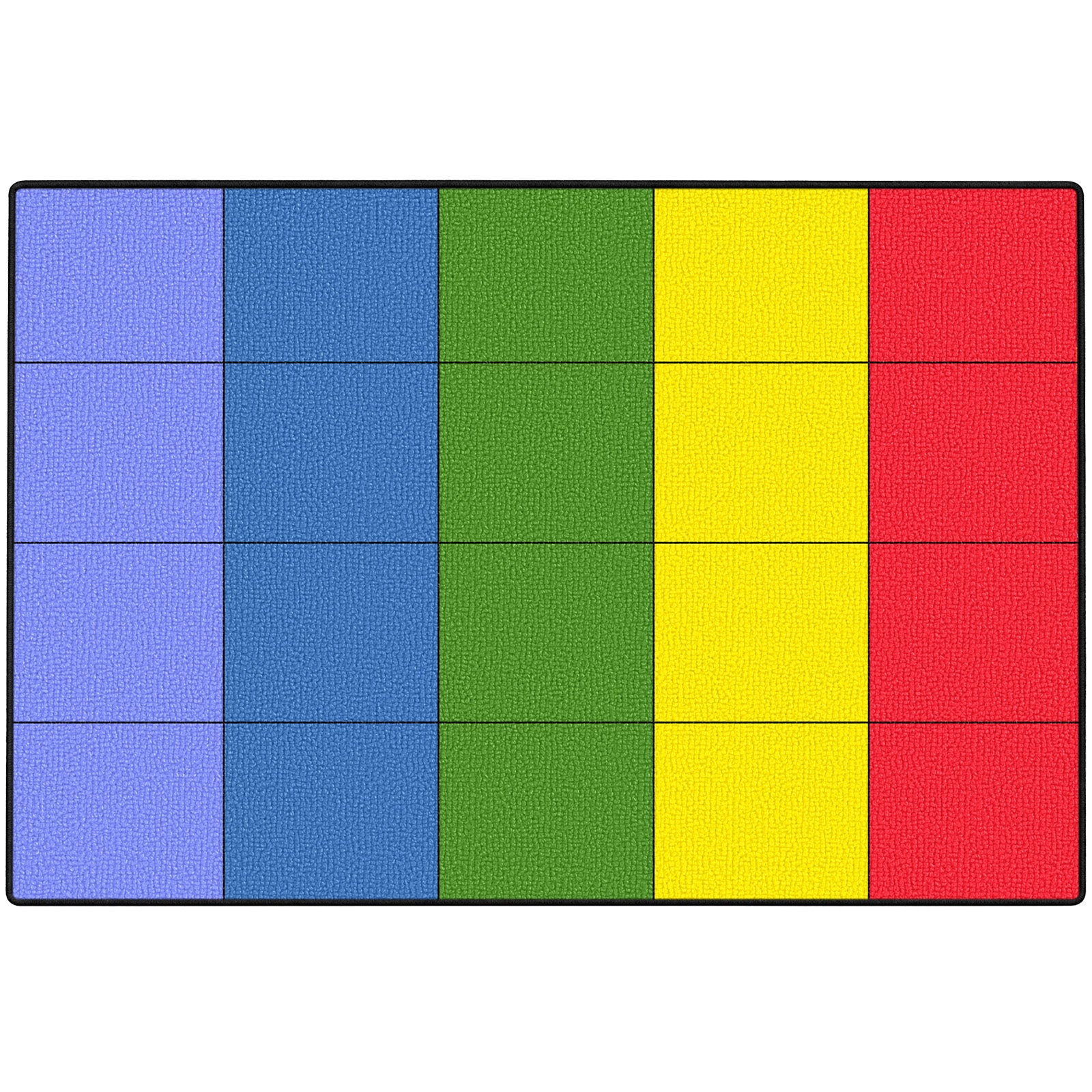 20-Seat Five-Color Grid Classroom Rug
