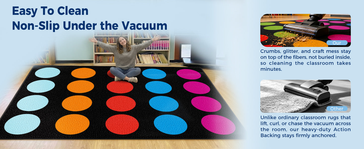 20-Spot Color Circle Classroom Rug classroom rug scene image 1