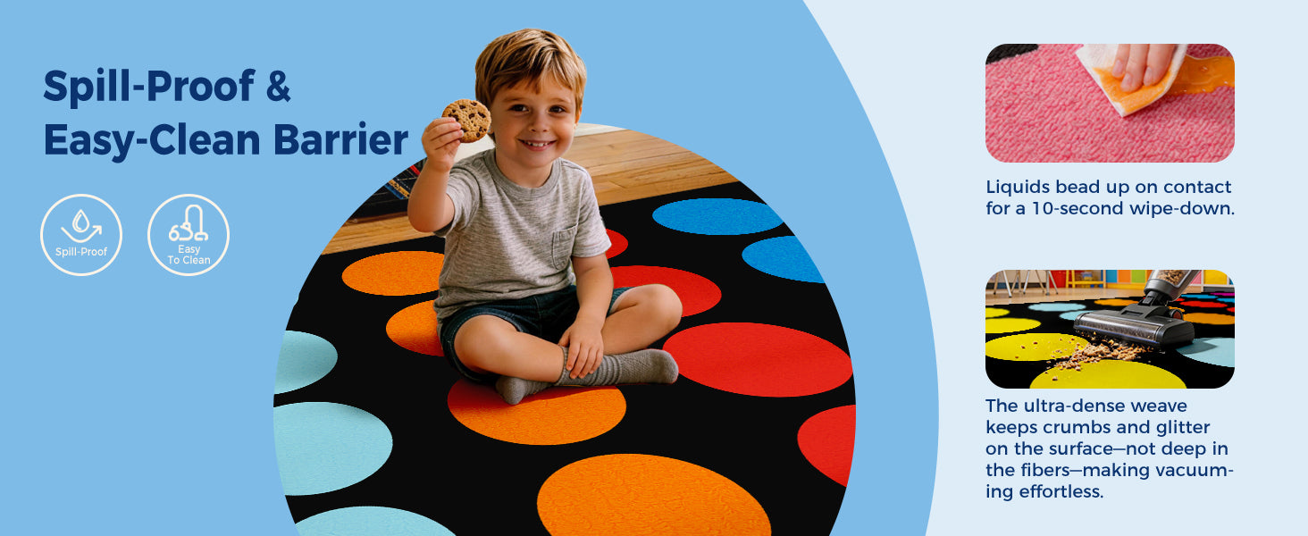 Multi-Color Circles Classroom Seating Rug classroom rug scene image 5