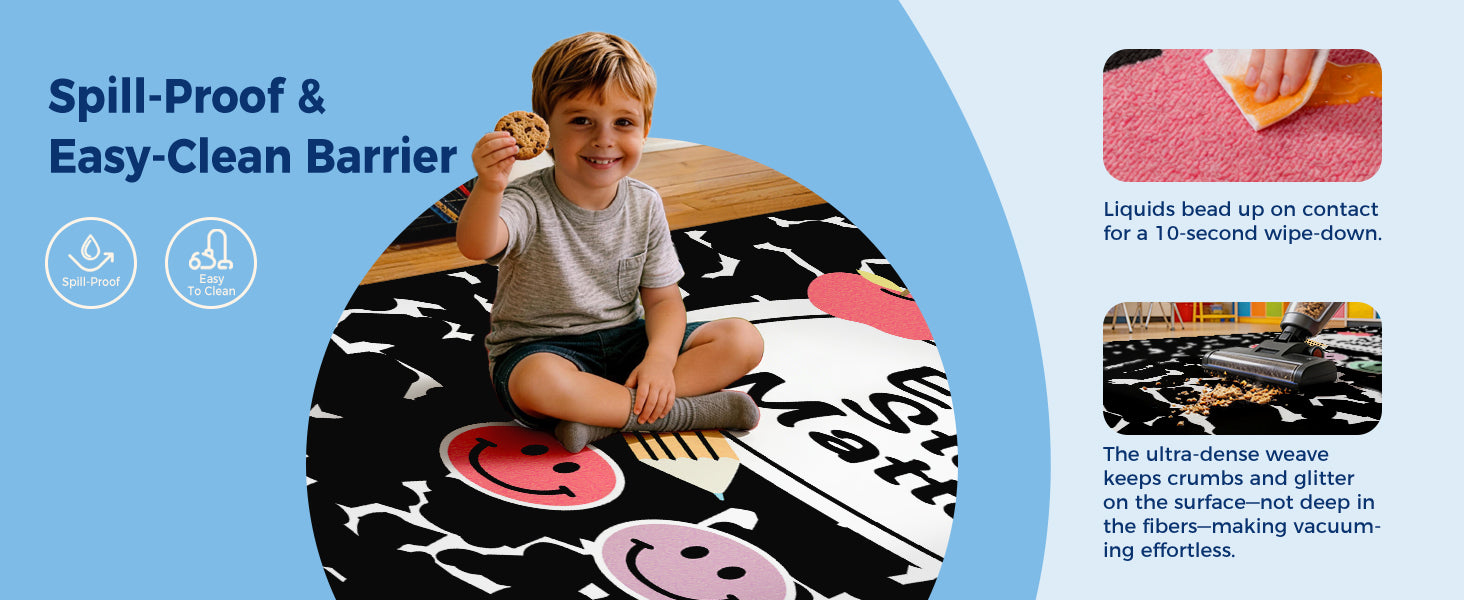 Cow Print Reading Classroom Rug classroom rug scene image 5
