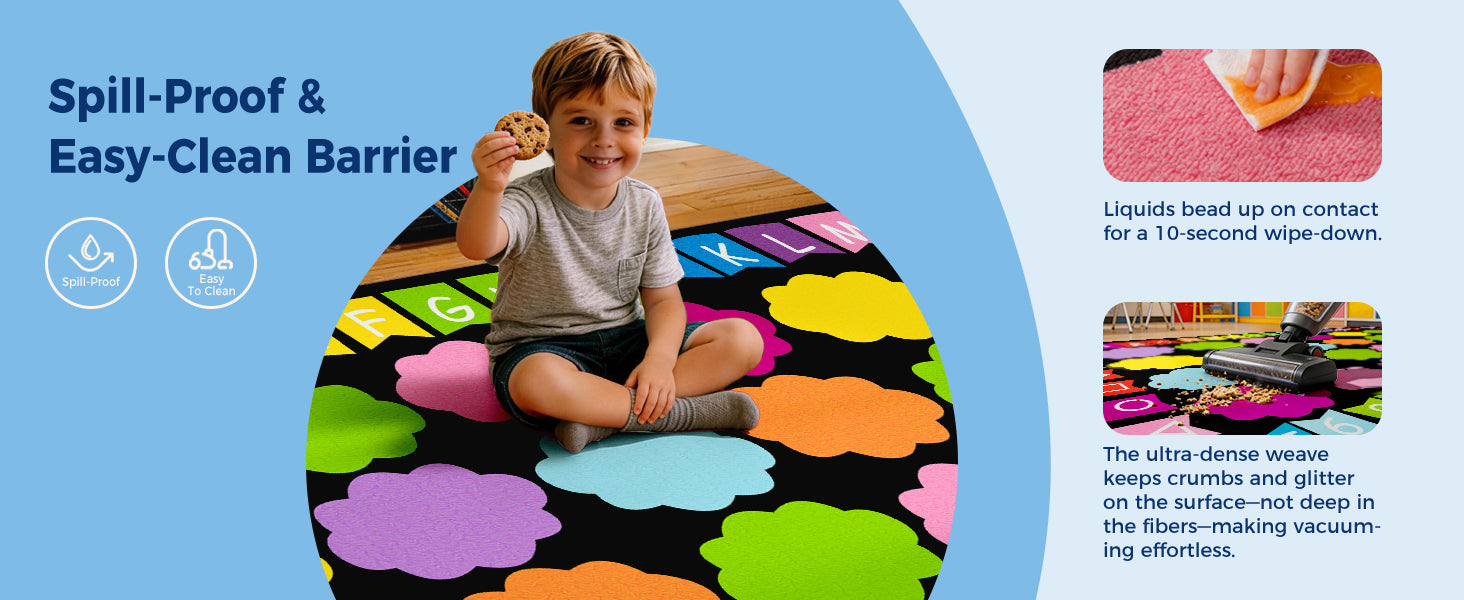 Cloud Alphabet Classroom Rug classroom rug scene image 5