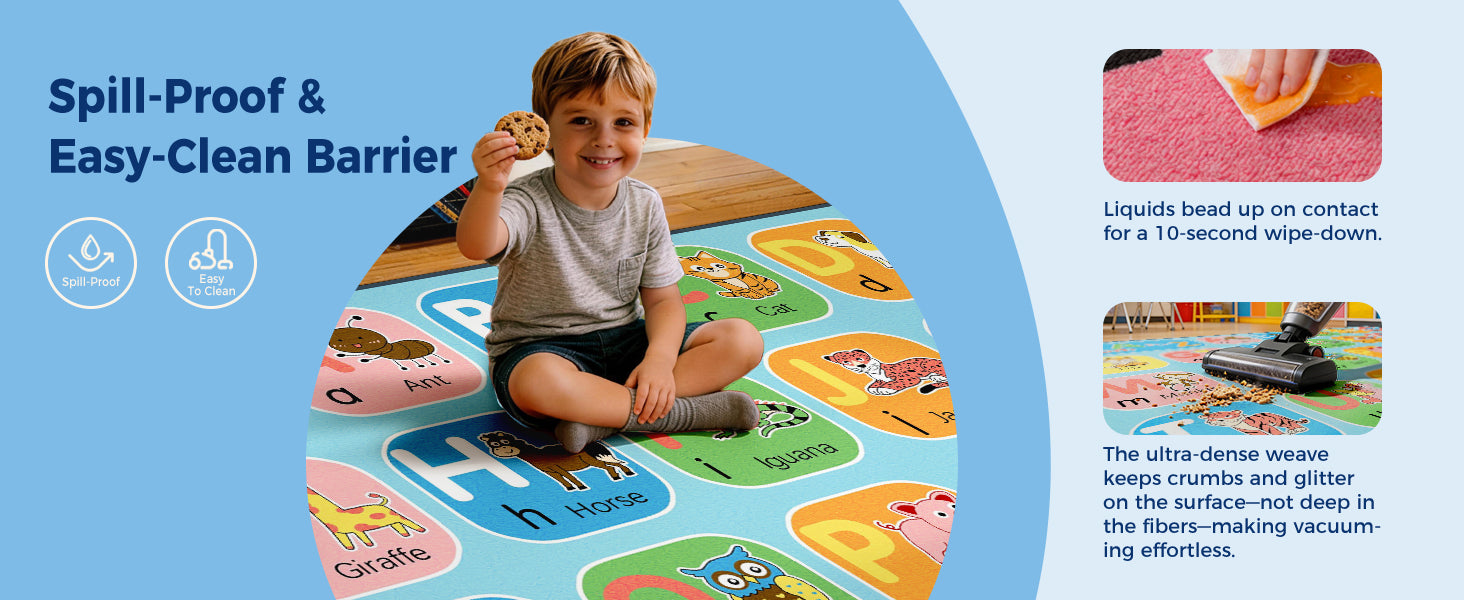 Color Block Animal Alphabet Classroom Rug classroom rug scene image 5