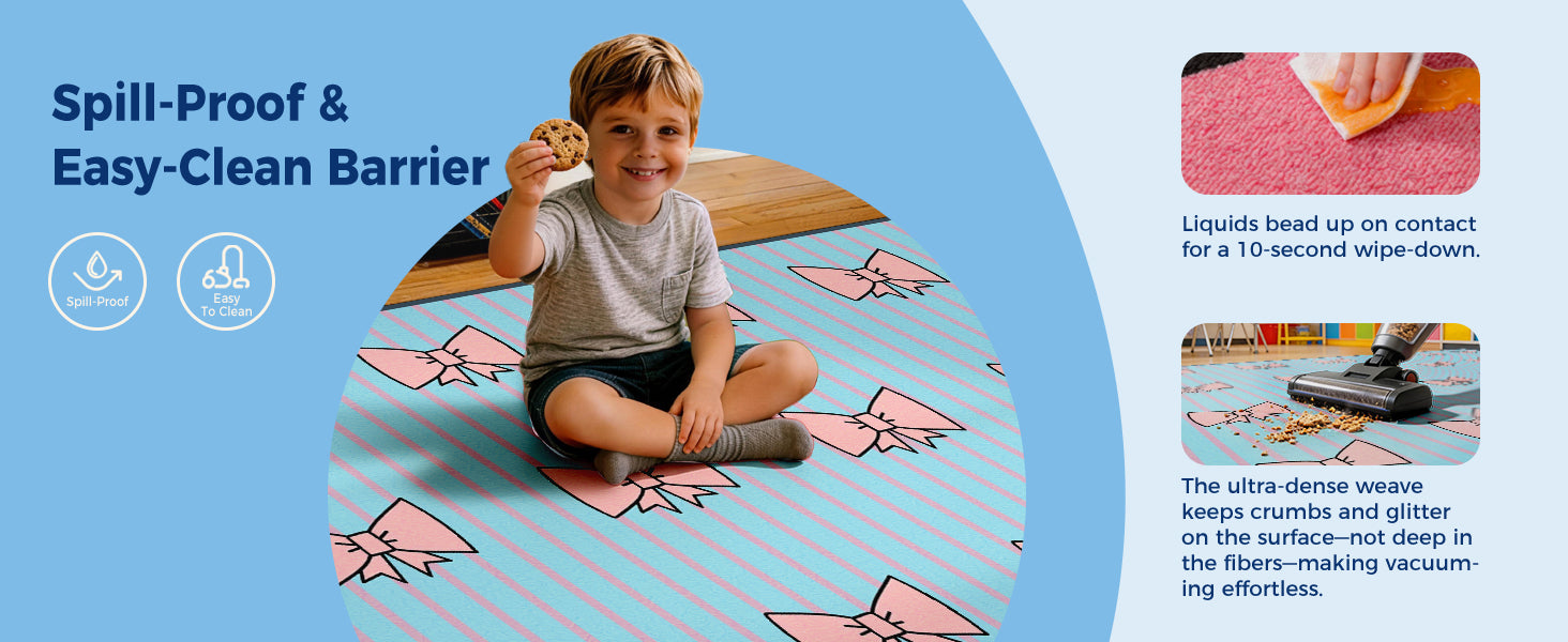 Pastel Bow Classroom Rug classroom rug scene image 4