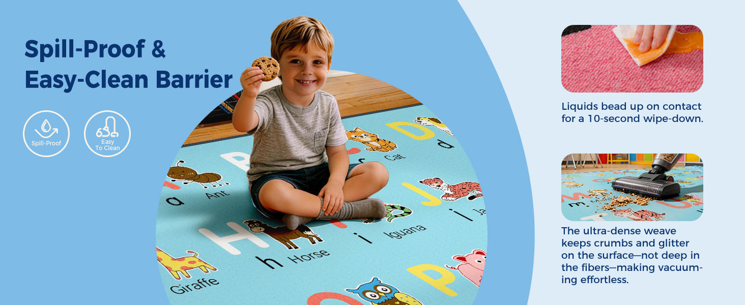 A to Z Animal Classroom Rug classroom rug scene image 5
