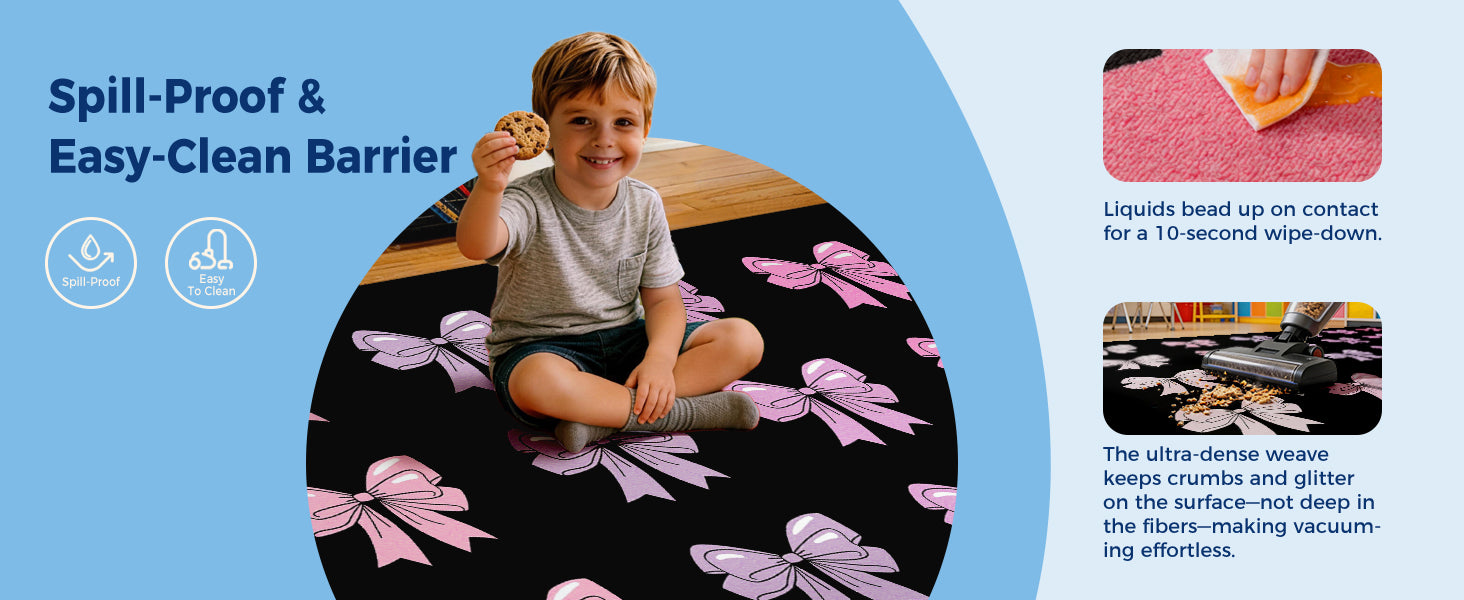 Pink Bow Classroom Rug classroom rug scene image 5