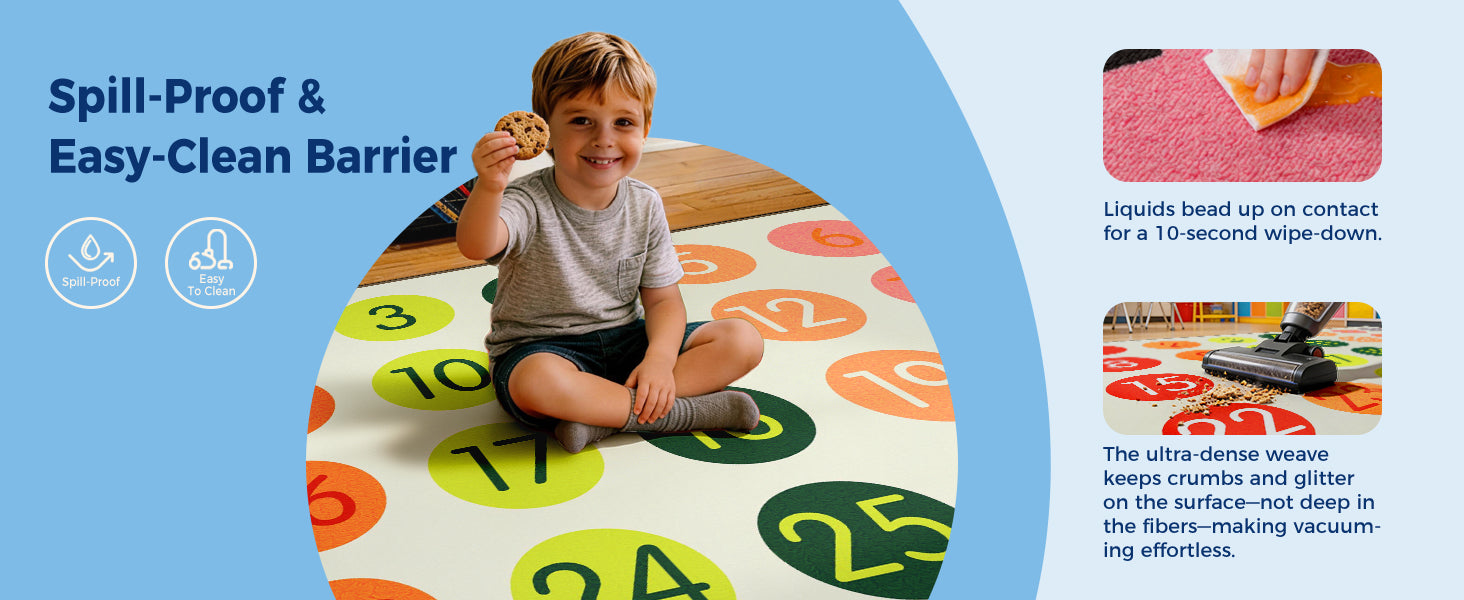 Pastel Number Classroom Rug classroom rug scene image 5