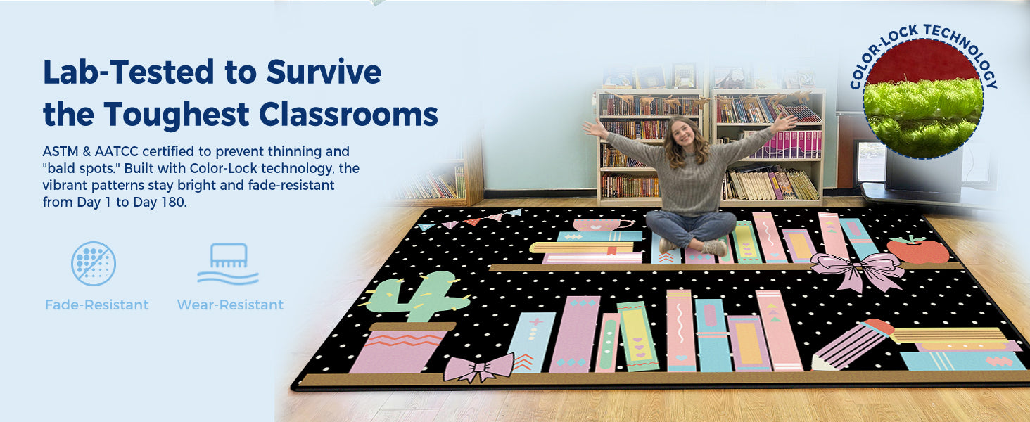 Reading Corner Classroom Rug classroom rug scene image 6