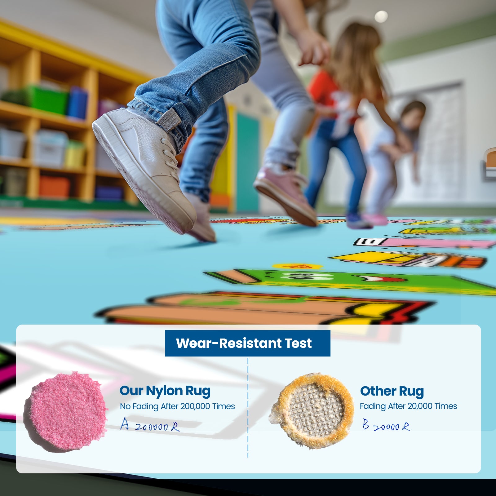 Classroom Rug Stain Resistance Book Reading