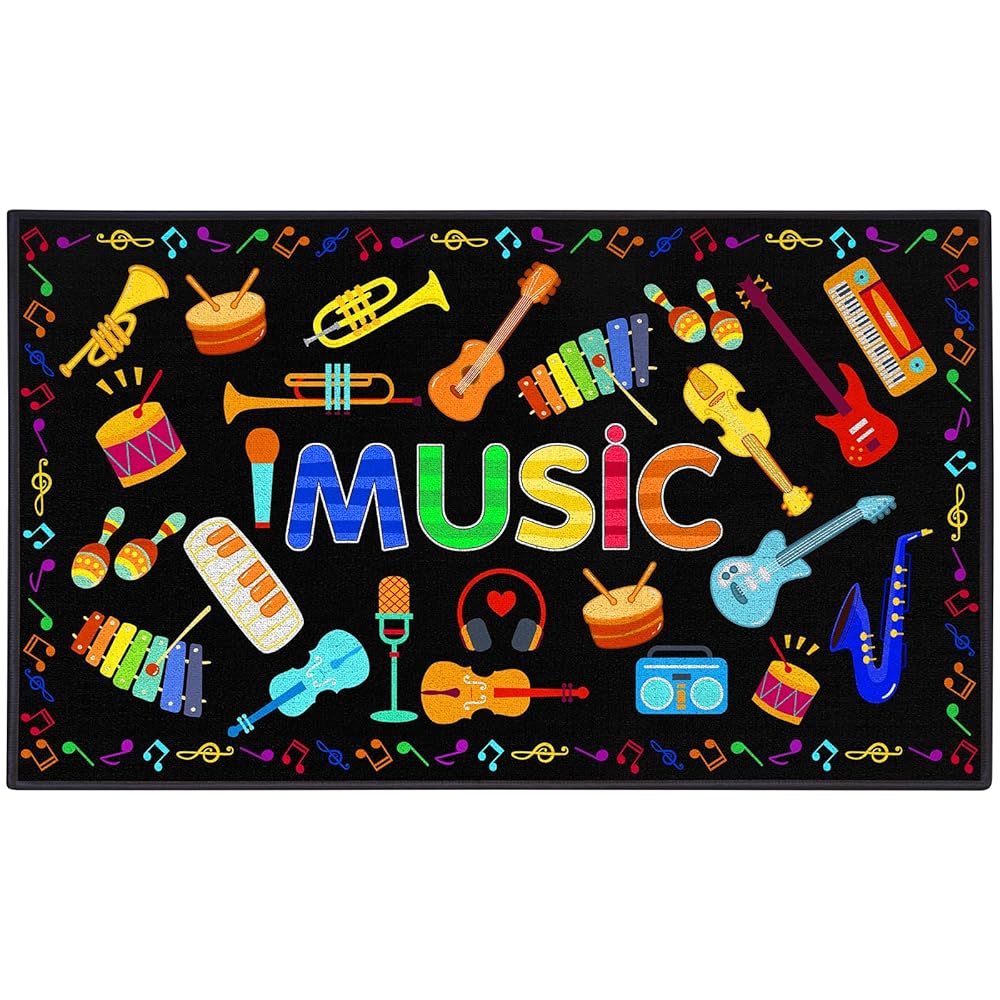 24-Seat Musical Instruments Classroom Seating Rug