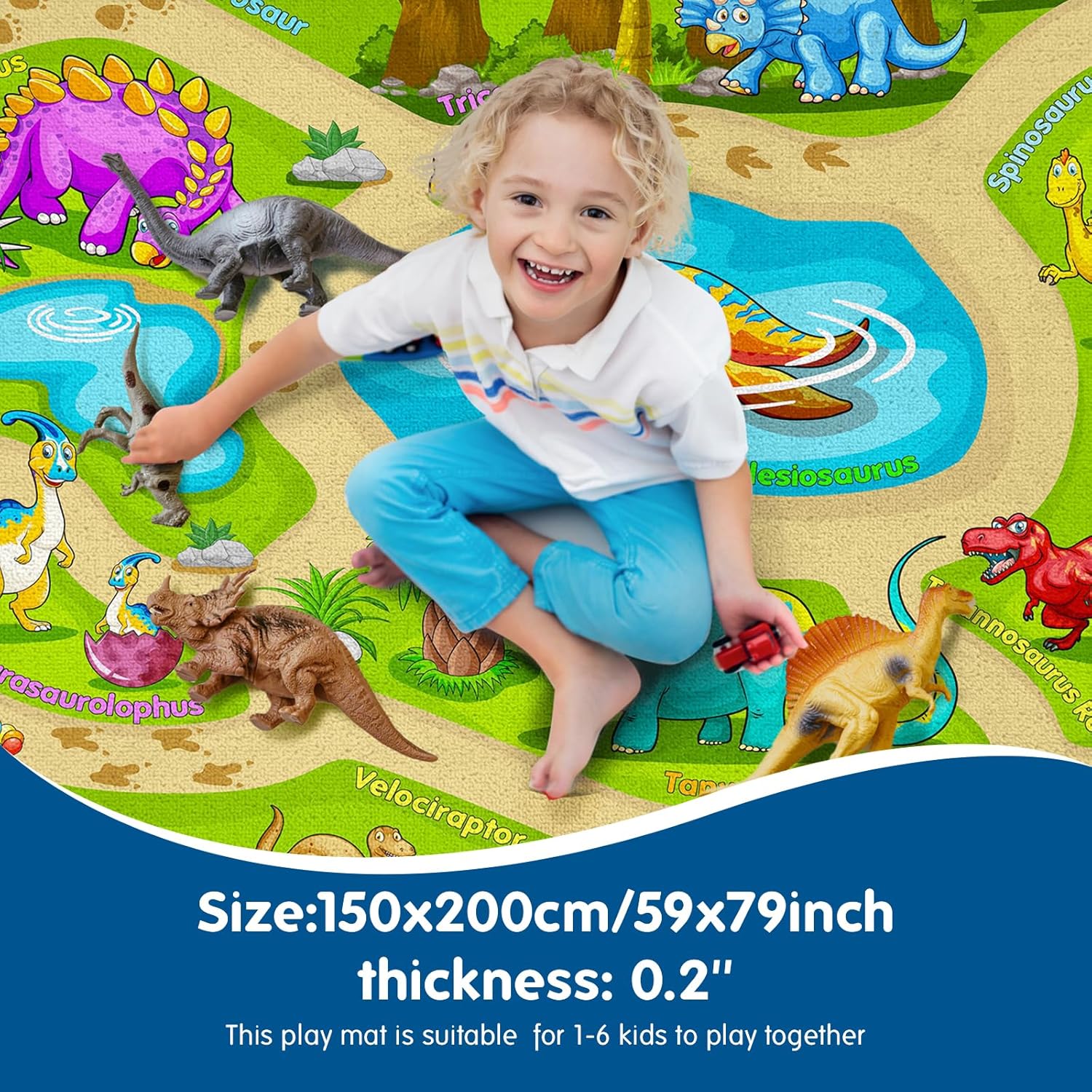 Dinosaur Park Interactive Prehistoric Play Mat