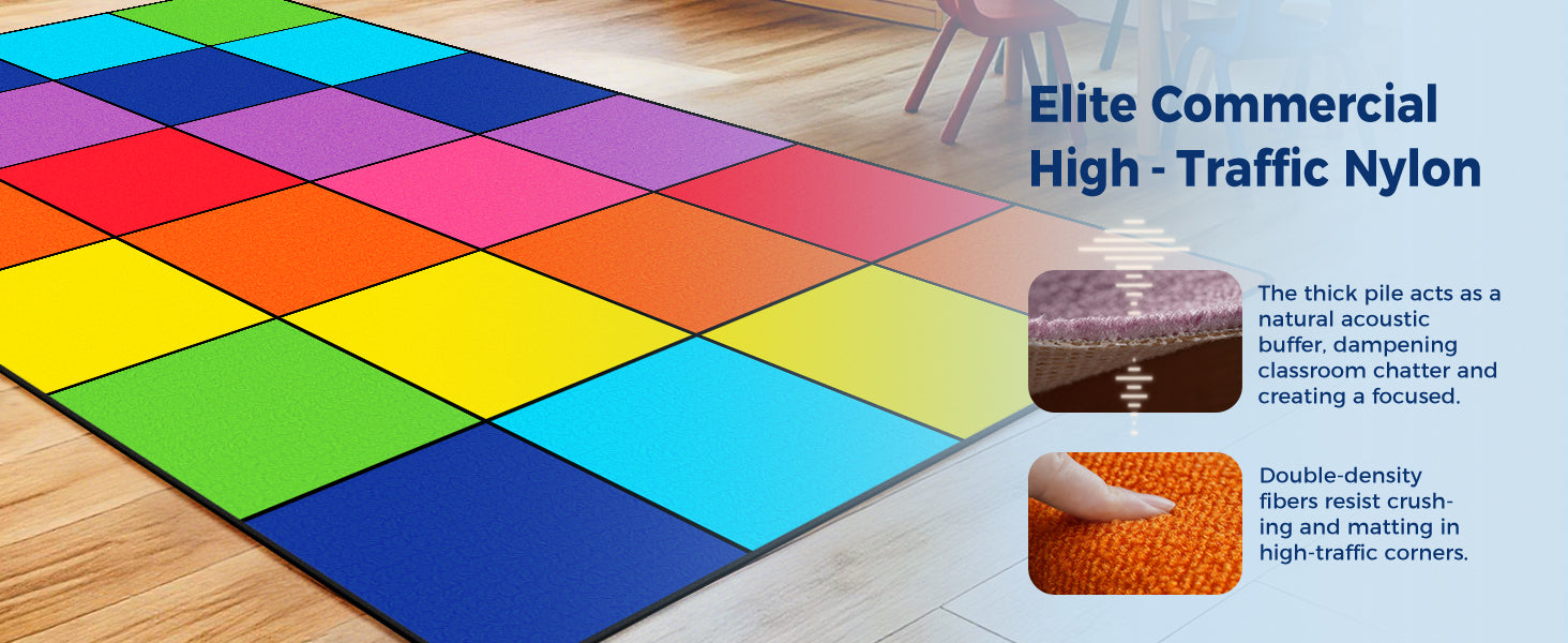 Color Block Classroom Rug classroom rug scene image 2