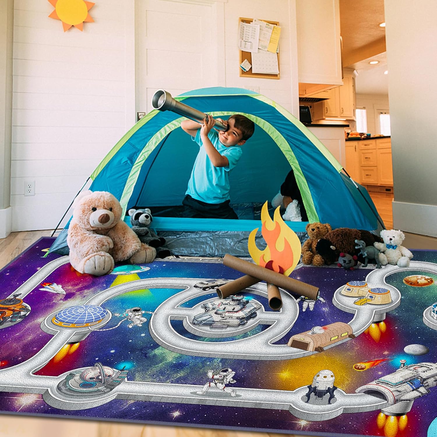 Space Station Kids Puzzle Carpet
