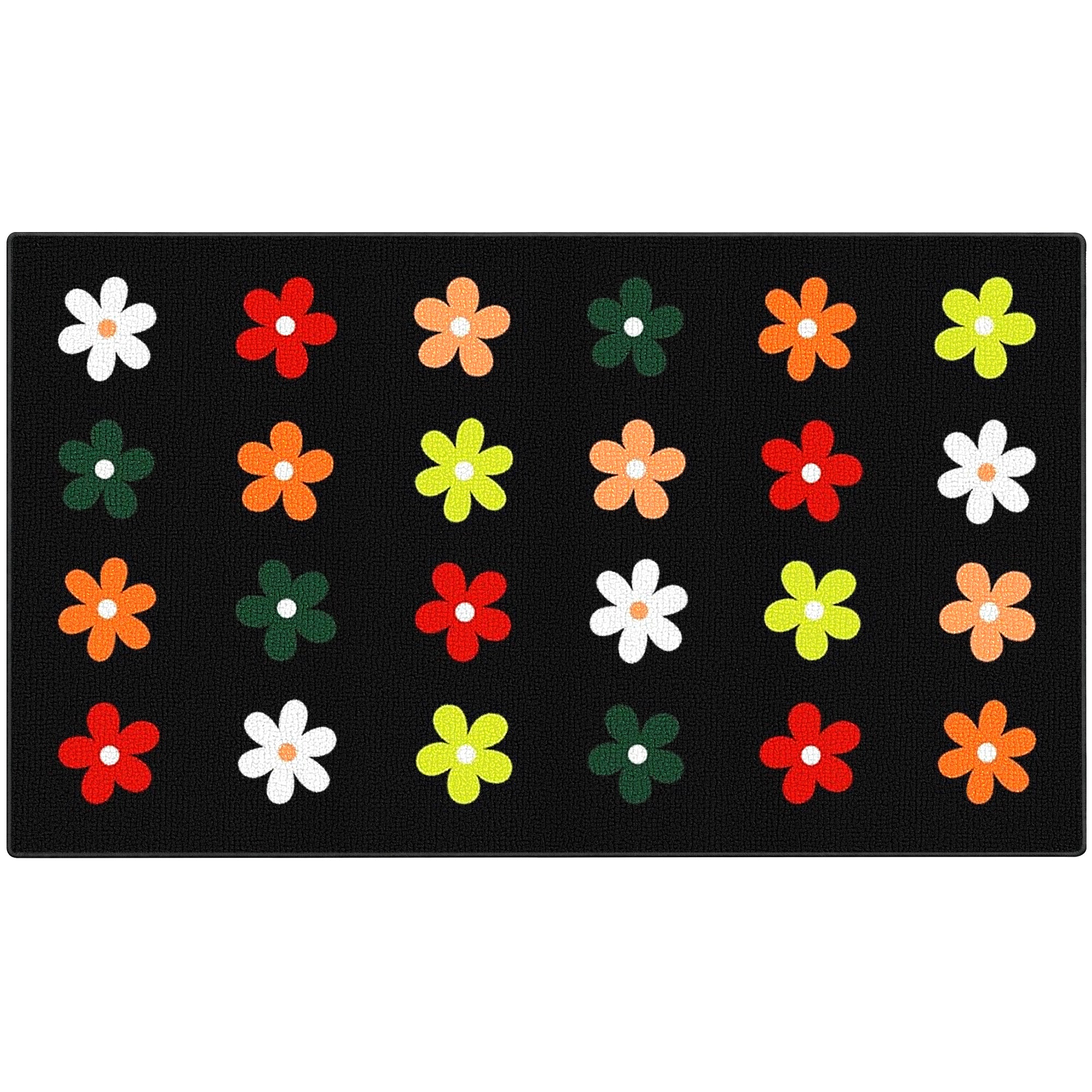 Colorful Daisy Classroom Rug