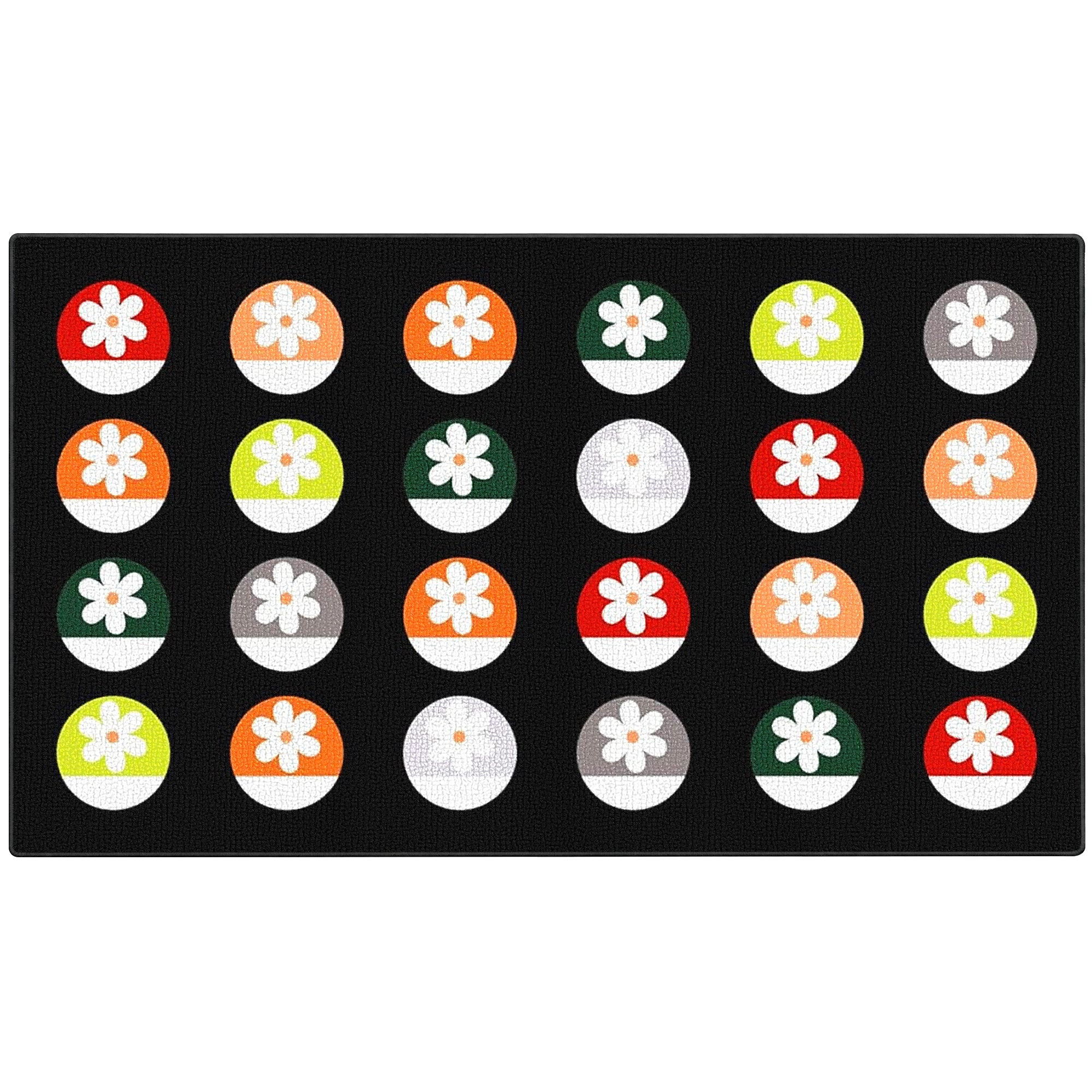 Circle Daisy Classroom Rug